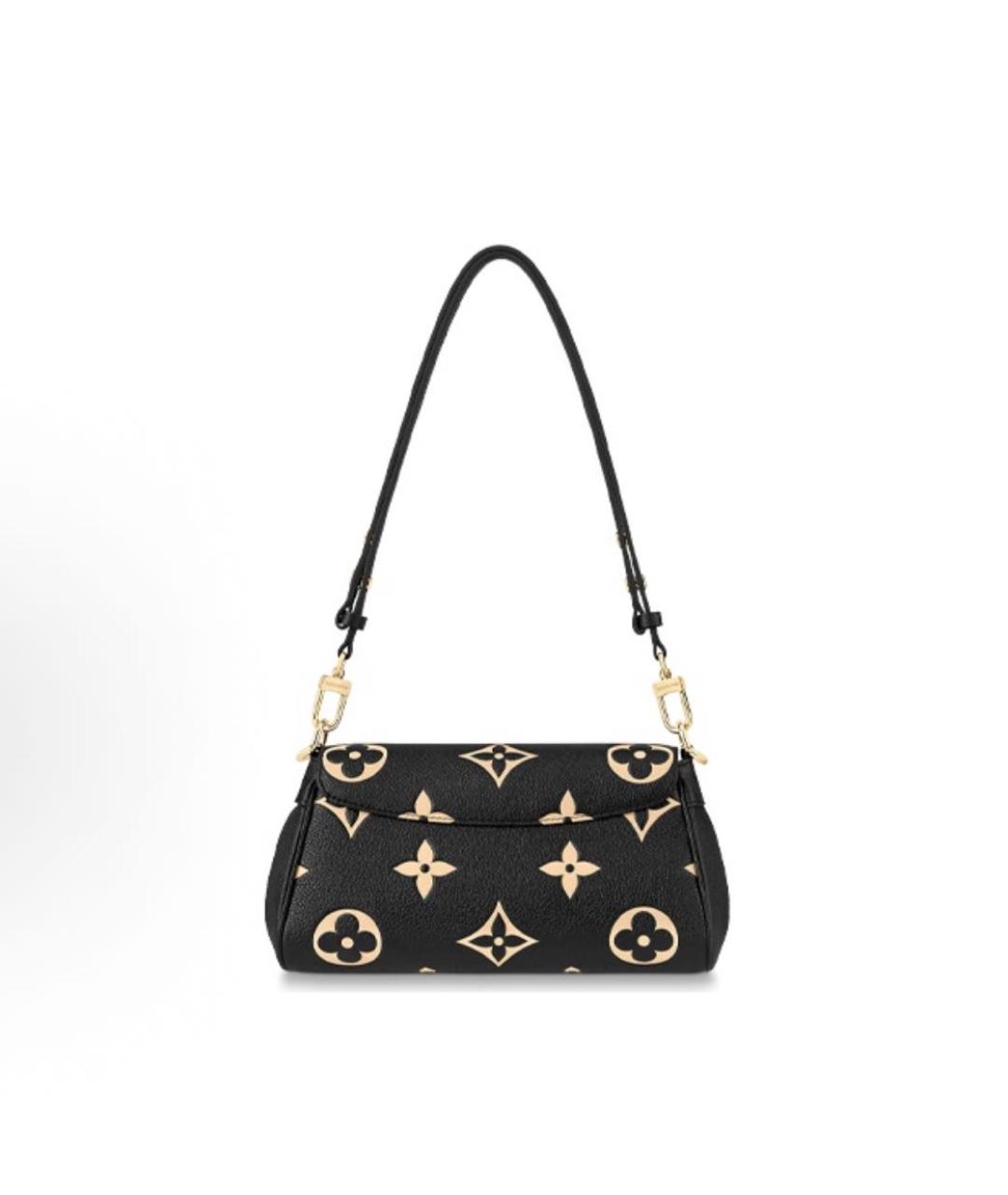 LOUIS VUITTON Черная кожаная сумка через плечо, фото 3