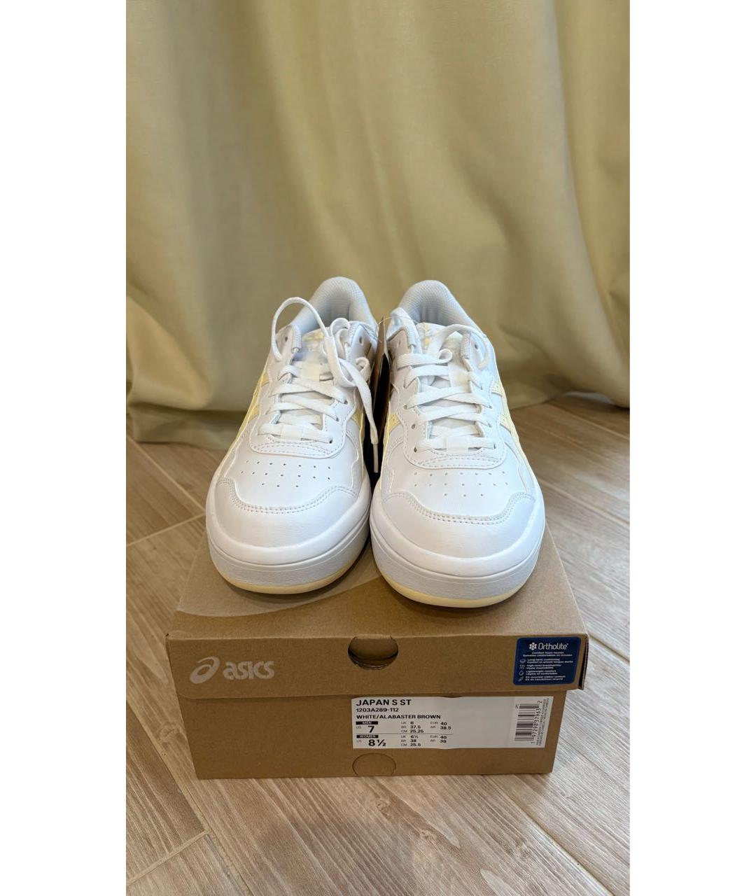 ASICS Белые кроссовки из искусственной кожи, фото 2