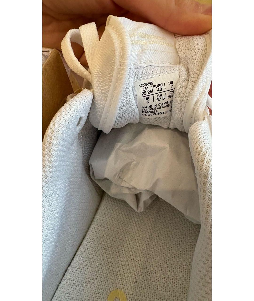 ASICS Белые кроссовки из искусственной кожи, фото 5