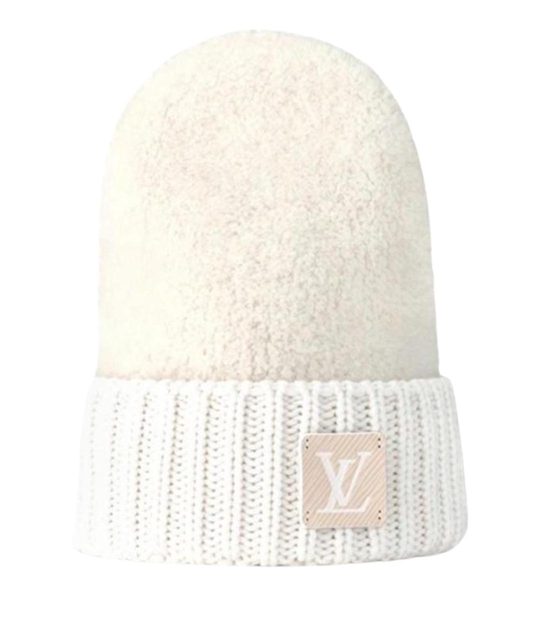 LOUIS VUITTON Белая шерстяная шапка, фото 1