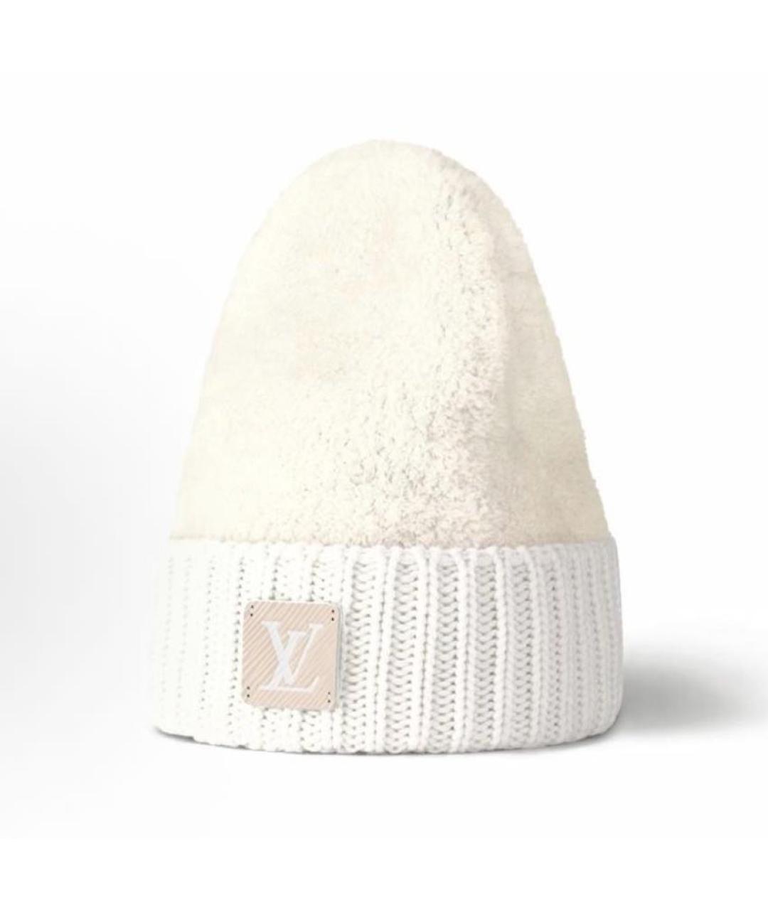 LOUIS VUITTON Белая шерстяная шапка, фото 2