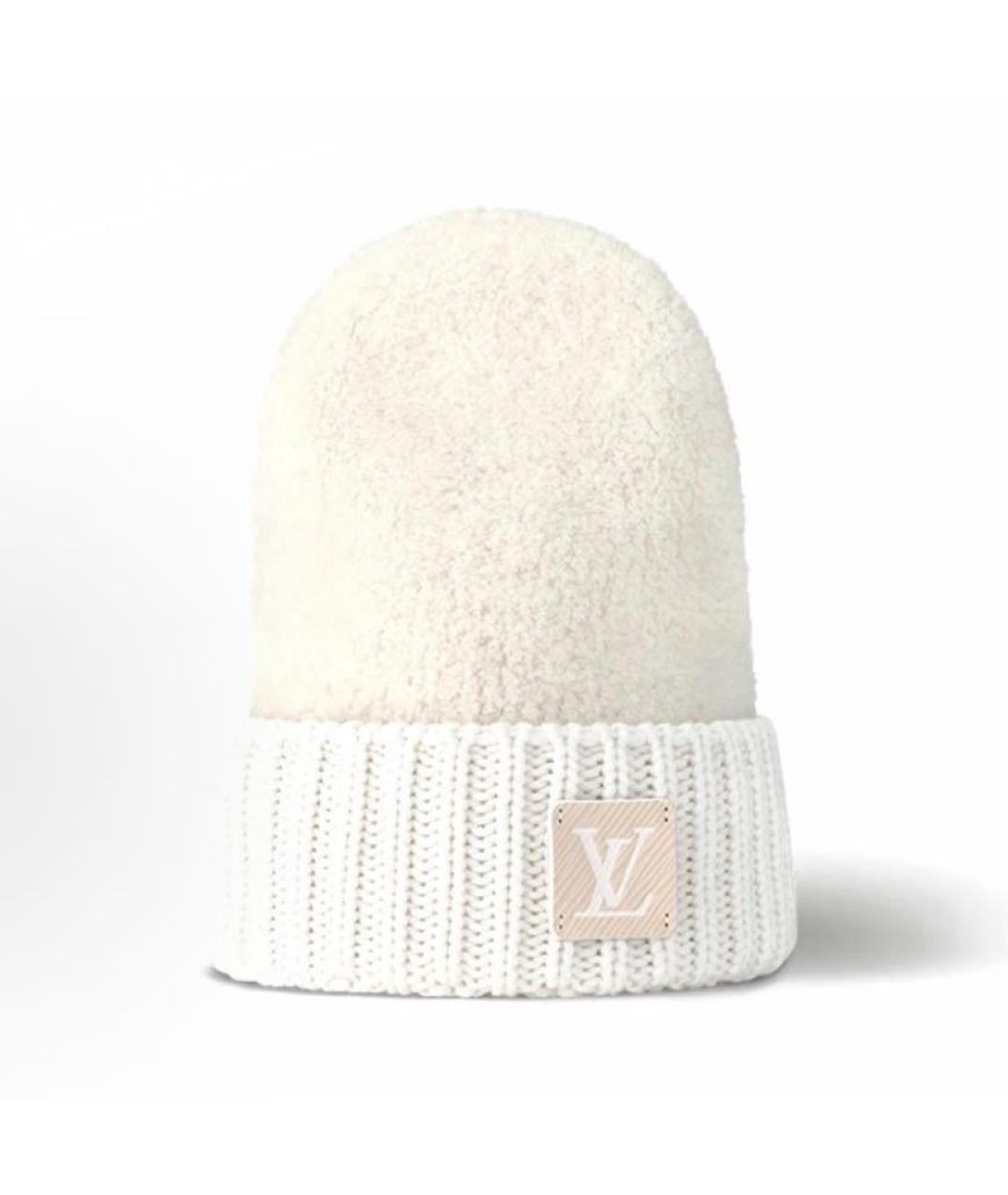 LOUIS VUITTON Белая шерстяная шапка, фото 6