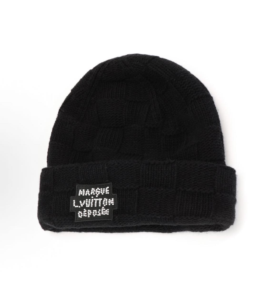 LOUIS VUITTON Черная шапка, фото 4