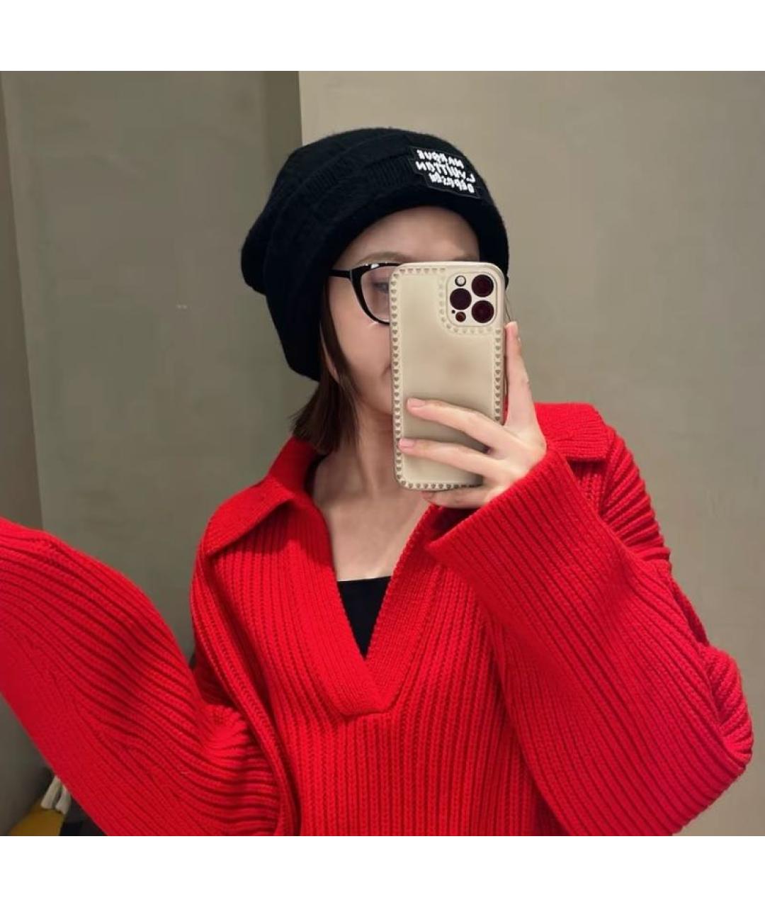 LOUIS VUITTON Черная шапка, фото 3