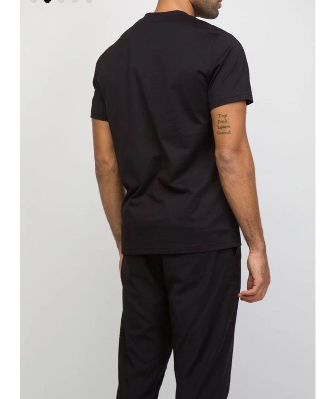BURBERRY Черная хлопковая футболка, фото 3