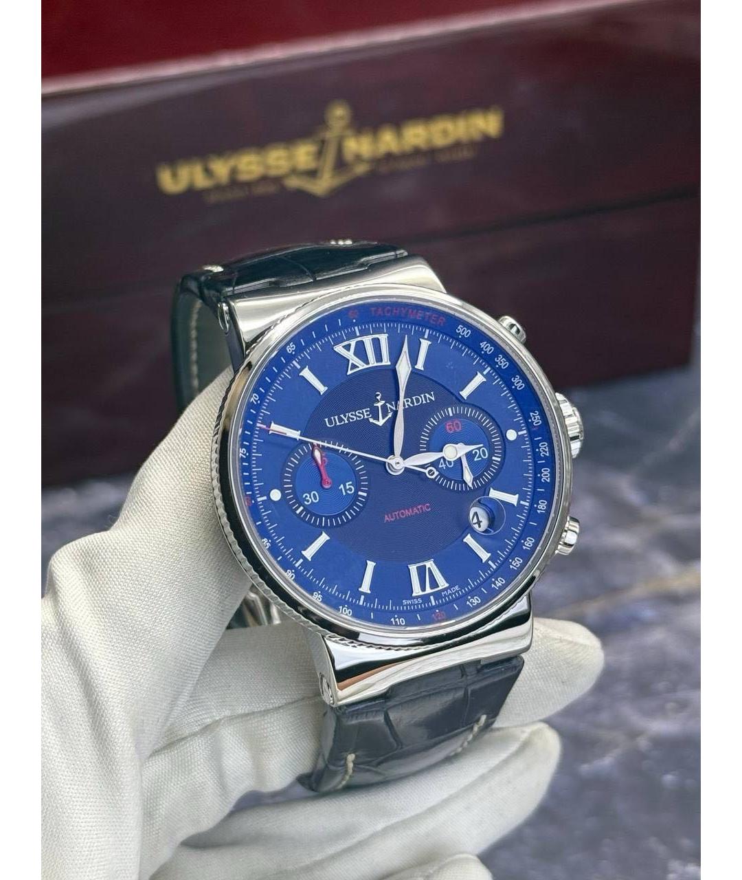 HUBLOT Темно-синие металлические часы, фото 2