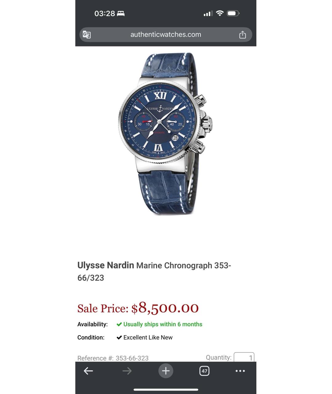 HUBLOT Темно-синие металлические часы, фото 9