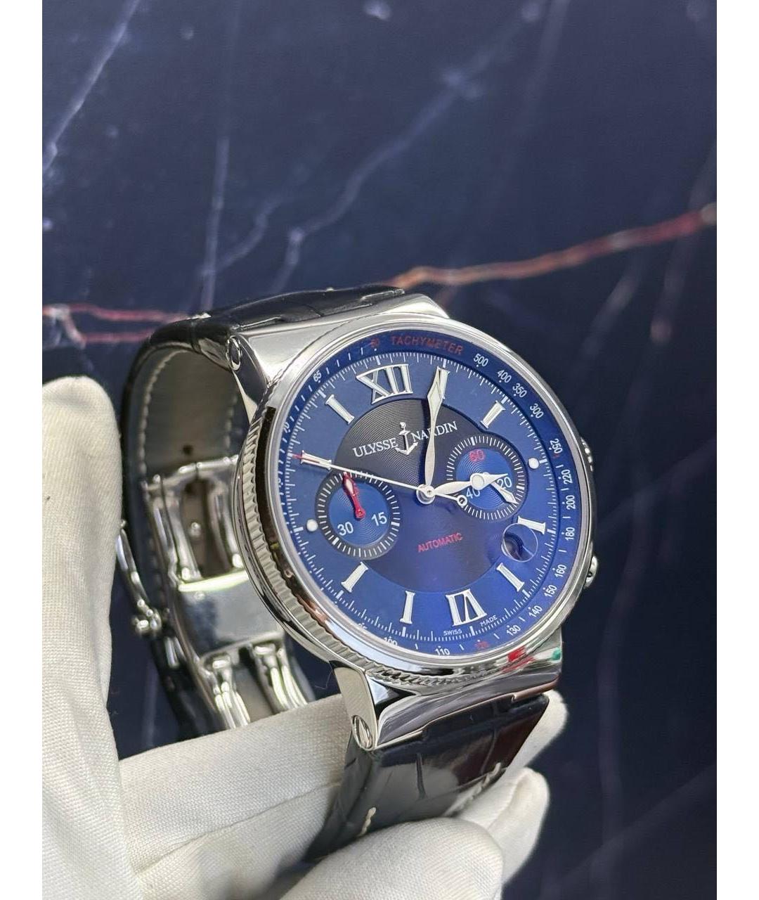 HUBLOT Темно-синие металлические часы, фото 4