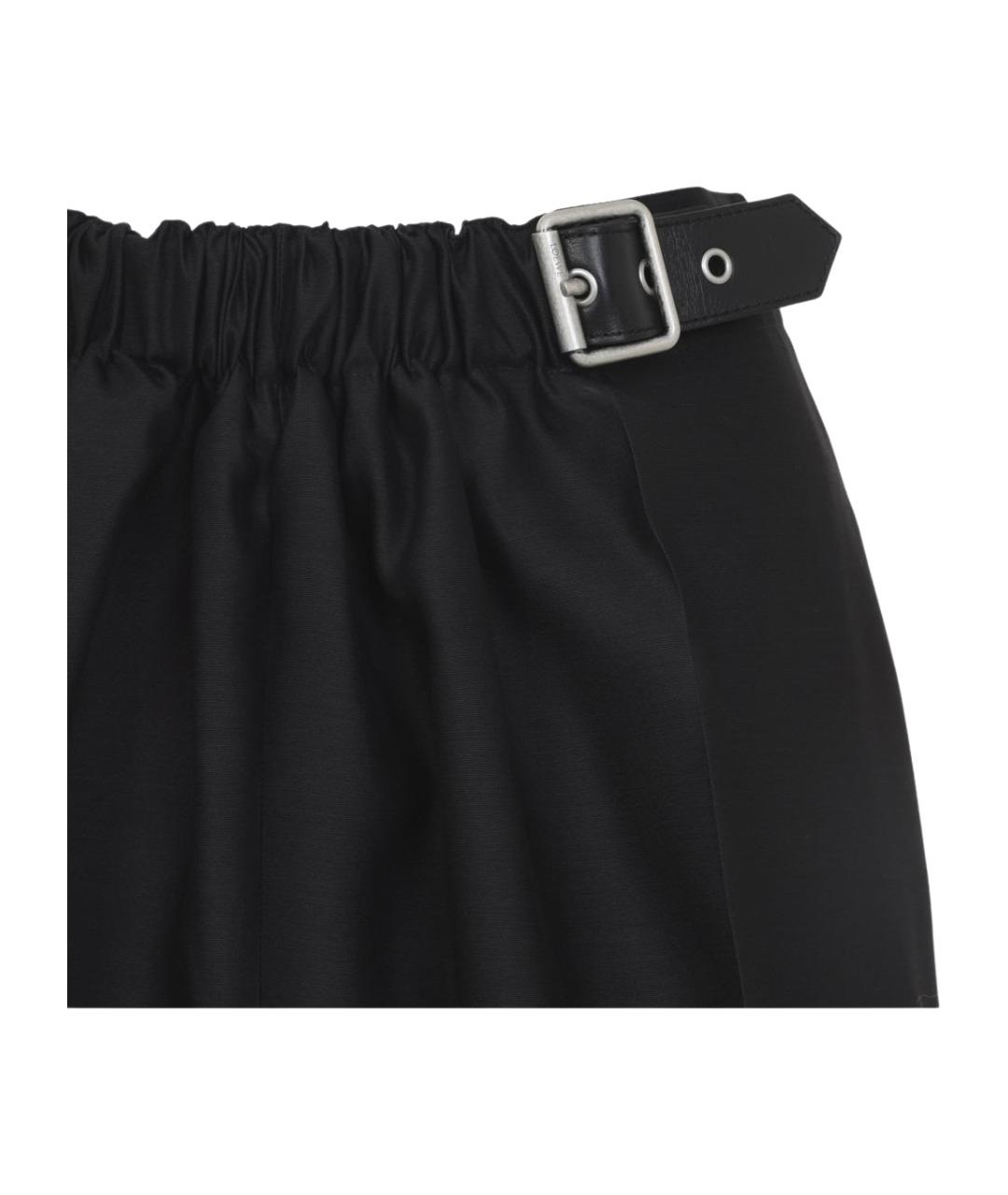 LOEWE Черные шерстяные прямые брюки, фото 4