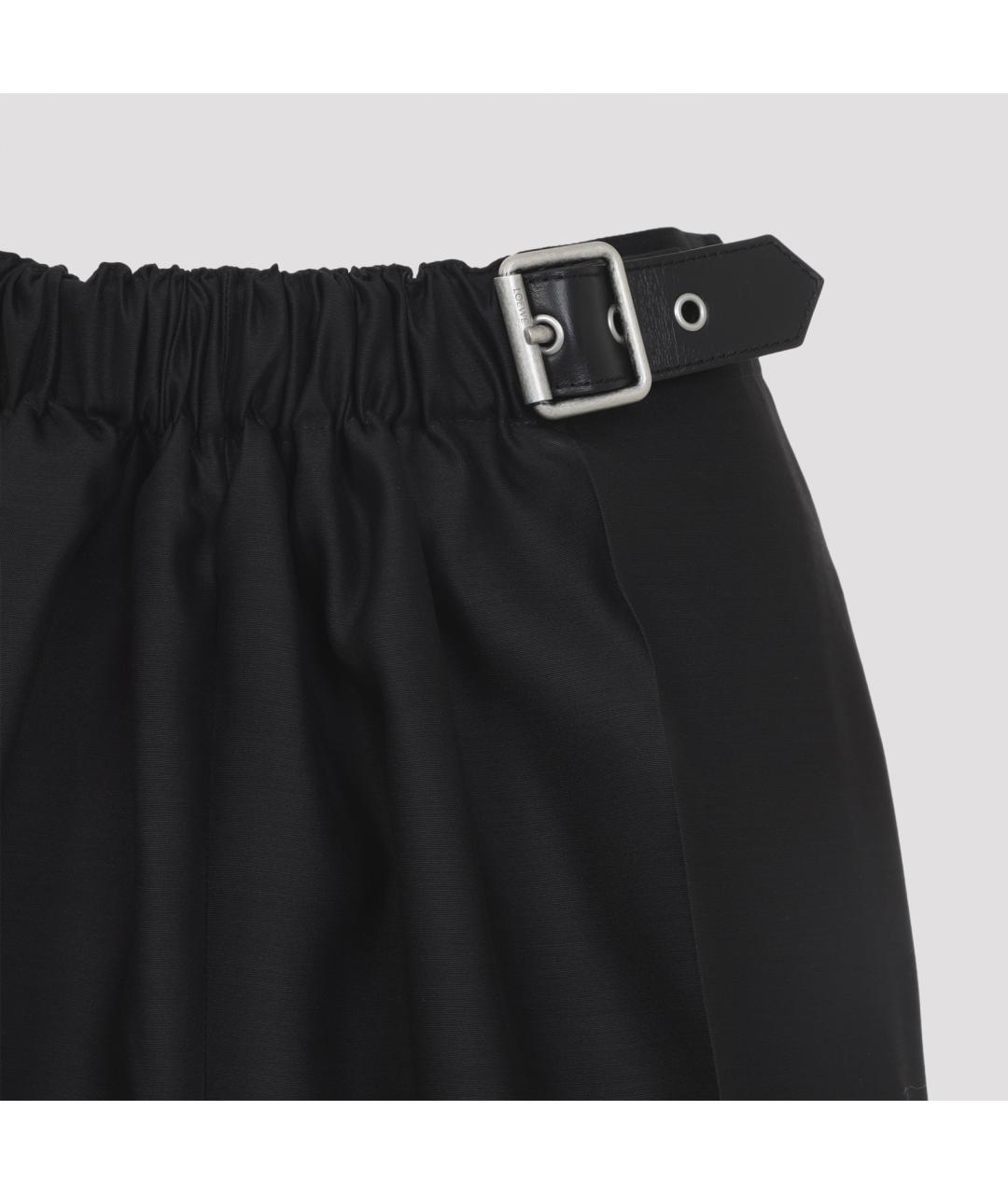 LOEWE Черные шерстяные прямые брюки, фото 4