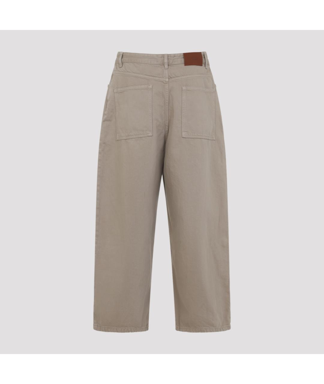 STUDIO NICHOLSON Бежевые хлопковые прямые джинсы, фото 4