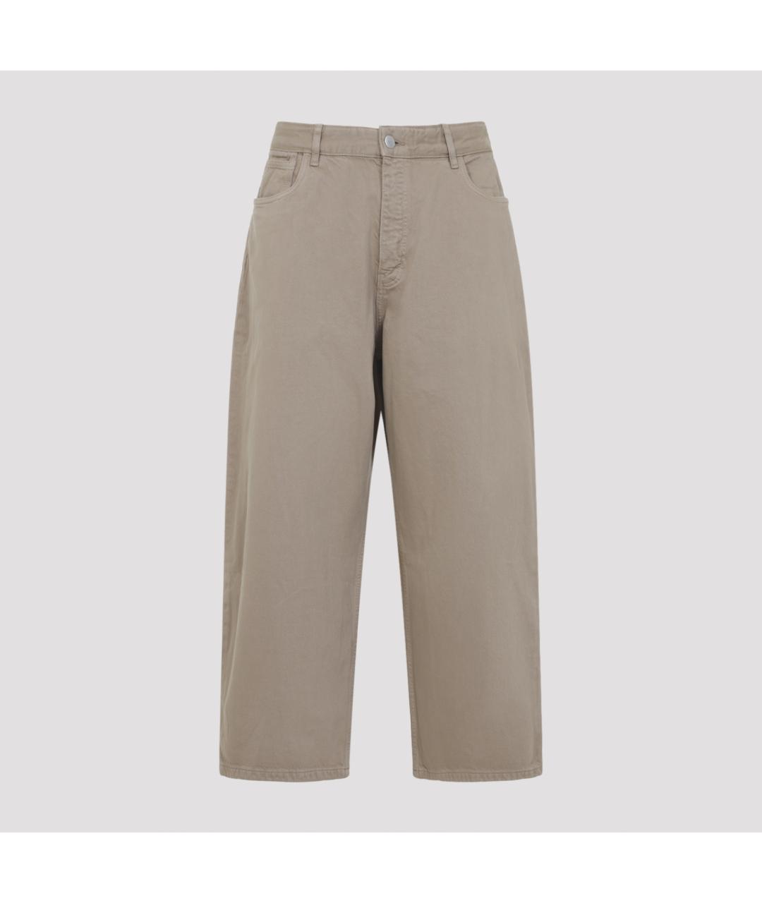 STUDIO NICHOLSON Бежевые хлопковые прямые джинсы, фото 3