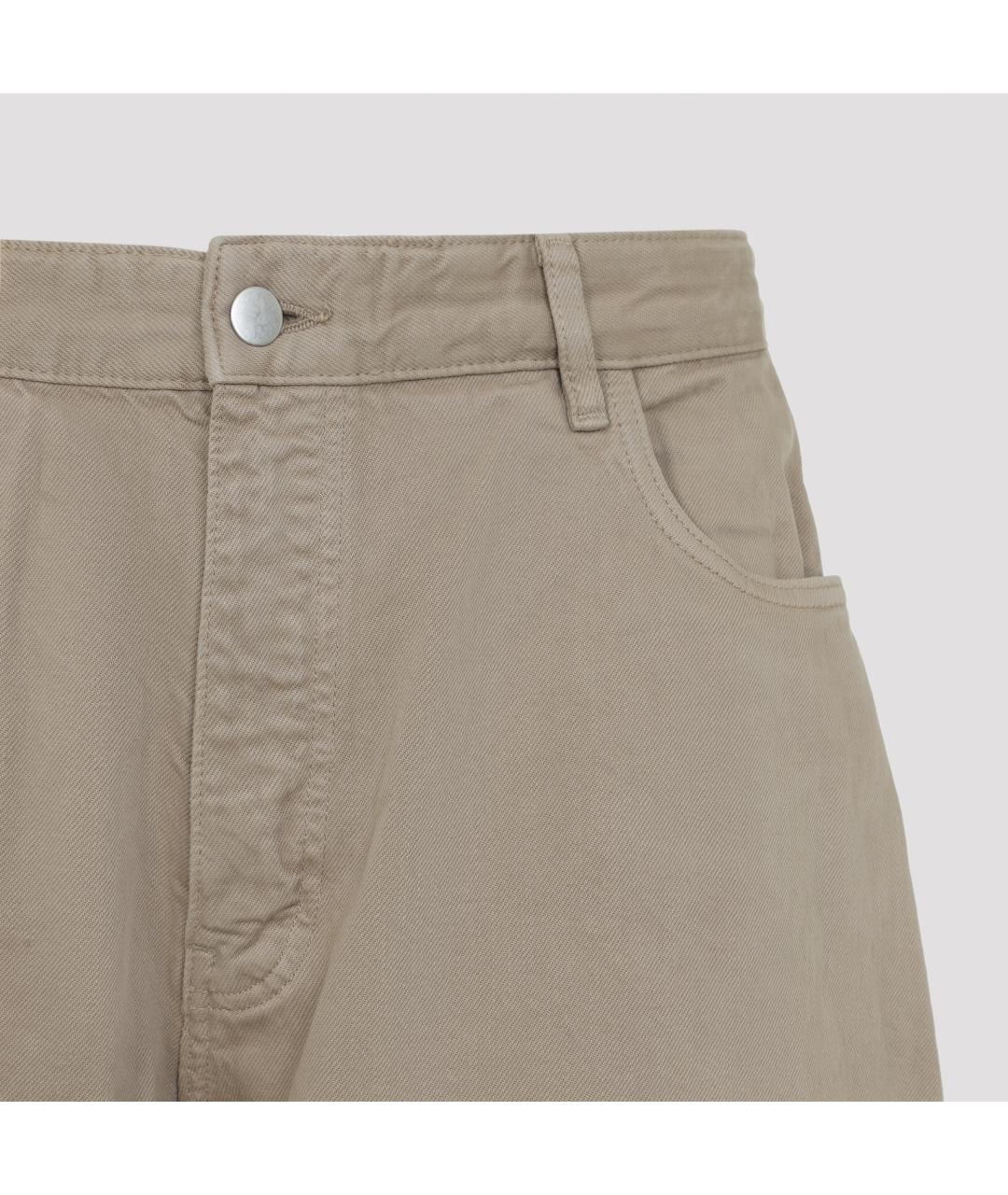 STUDIO NICHOLSON Бежевые хлопковые прямые джинсы, фото 5