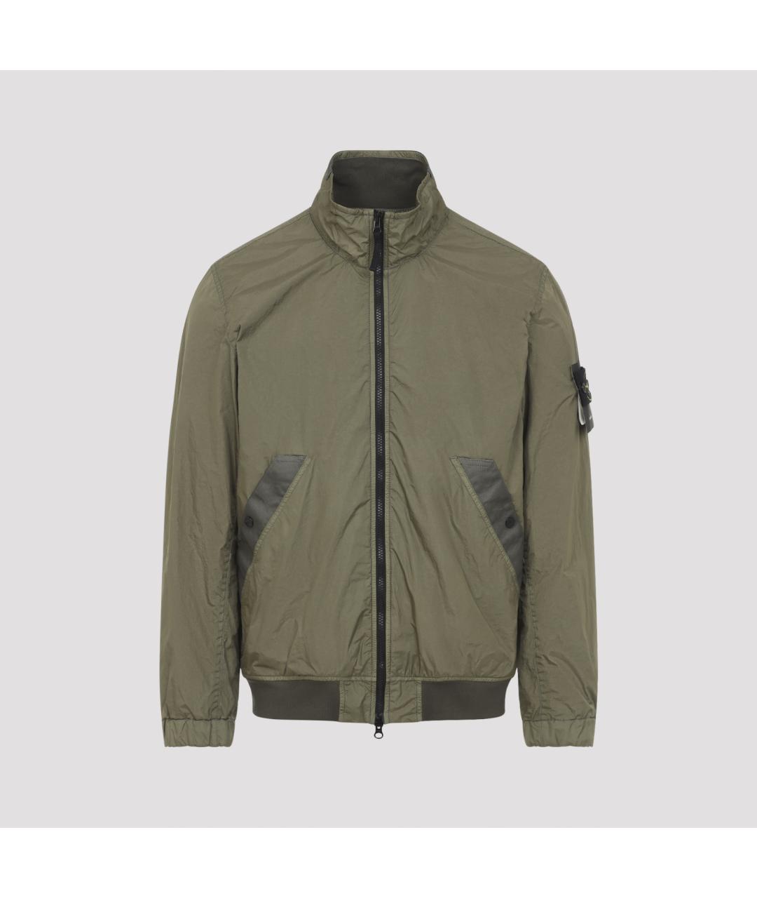 STONE ISLAND Зеленая полиамидовая куртка, фото 2