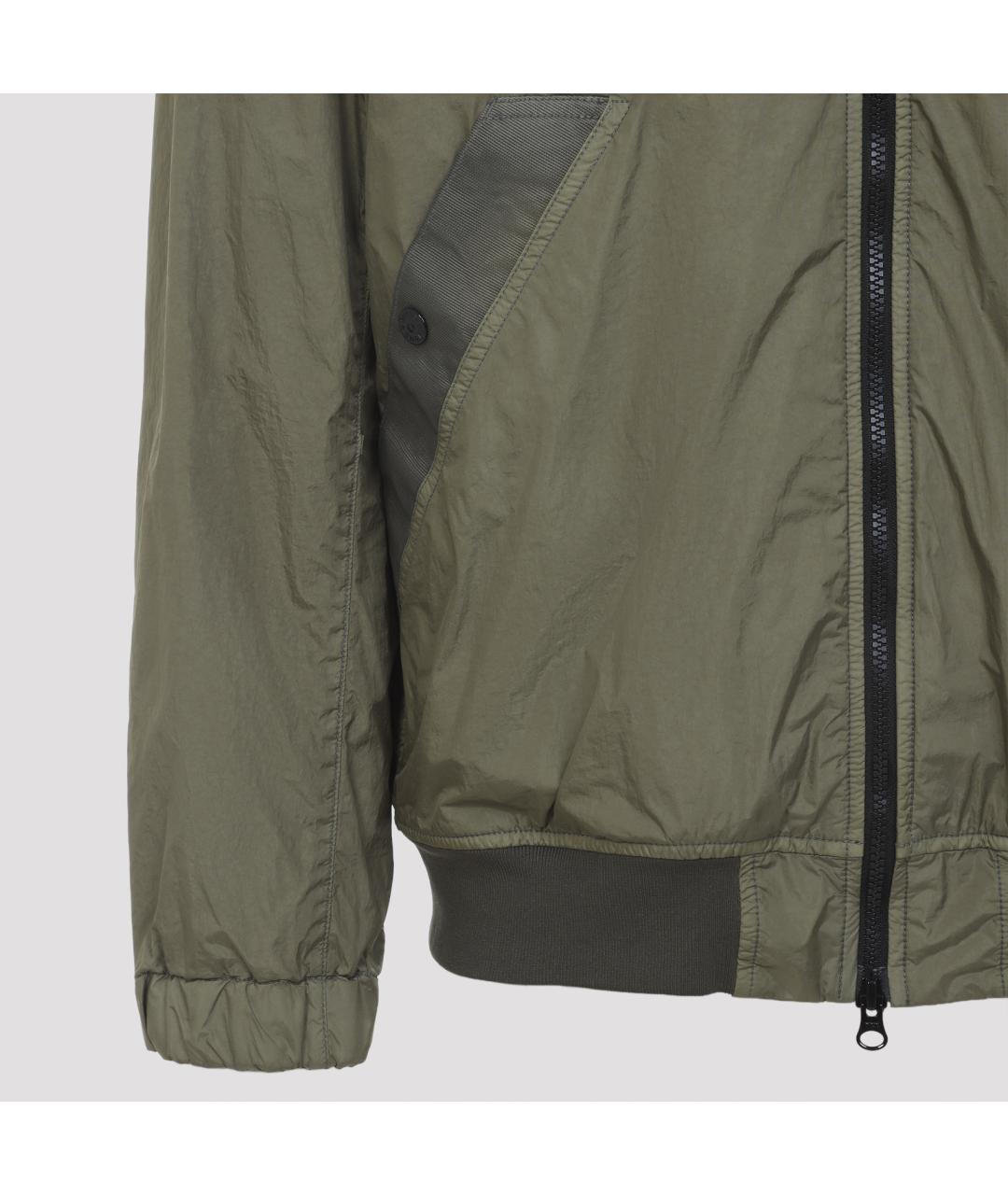 STONE ISLAND Зеленая полиамидовая куртка, фото 5