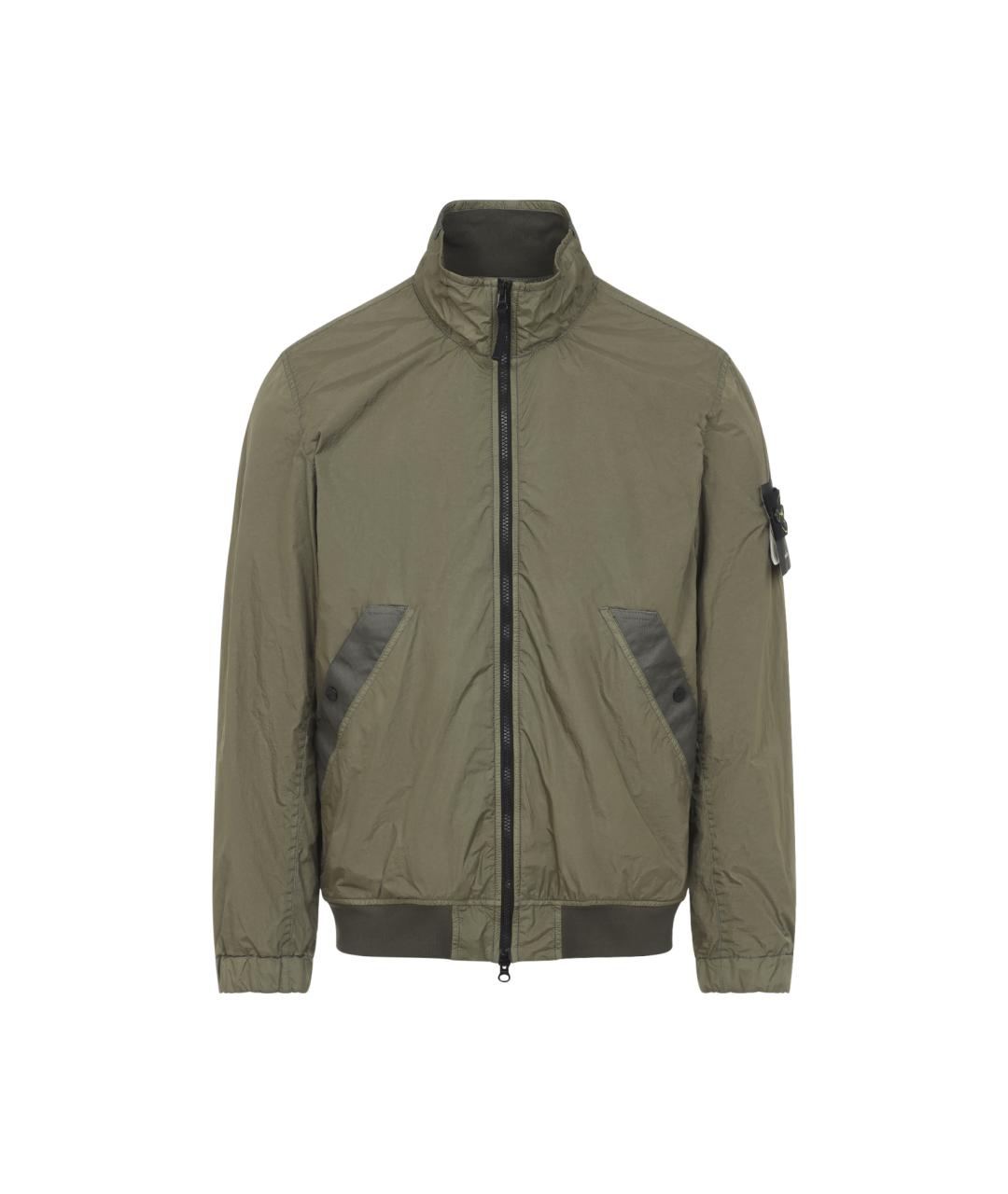 STONE ISLAND Зеленая полиамидовая куртка, фото 1