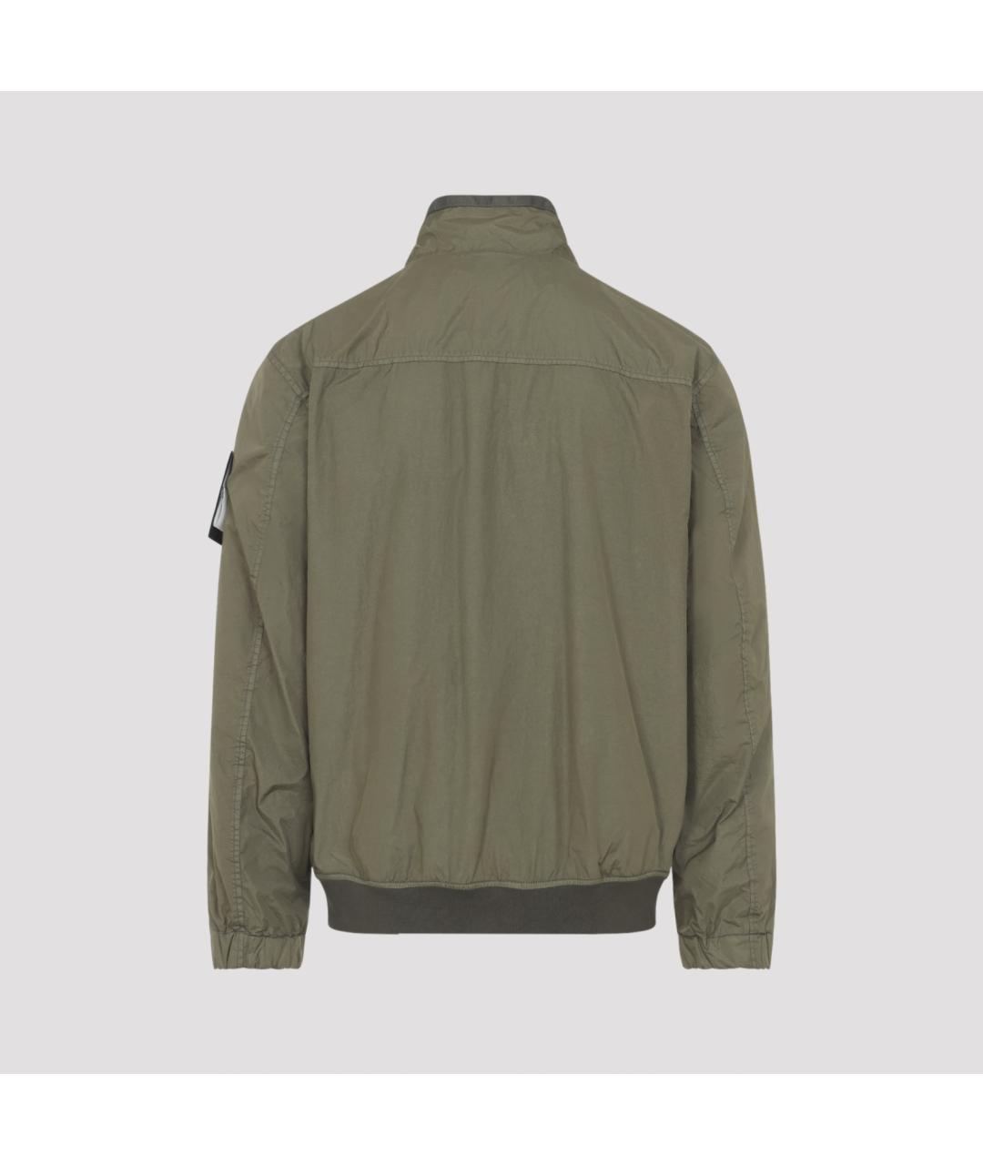 STONE ISLAND Зеленая полиамидовая куртка, фото 4