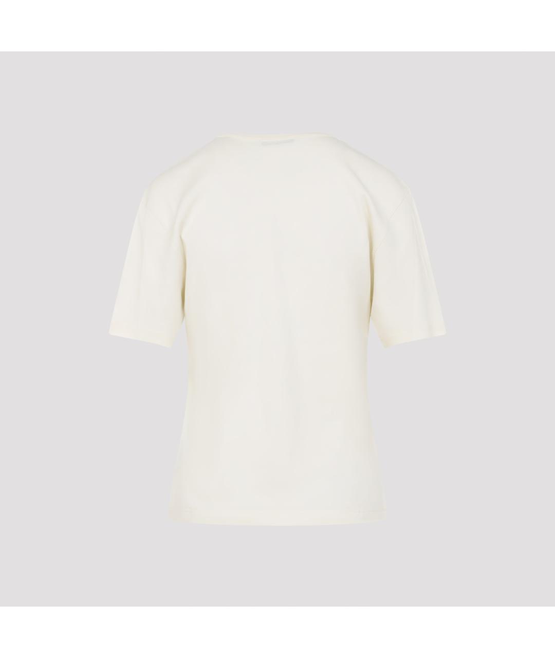 LEMAIRE Бежевая хлопковая футболка, фото 4