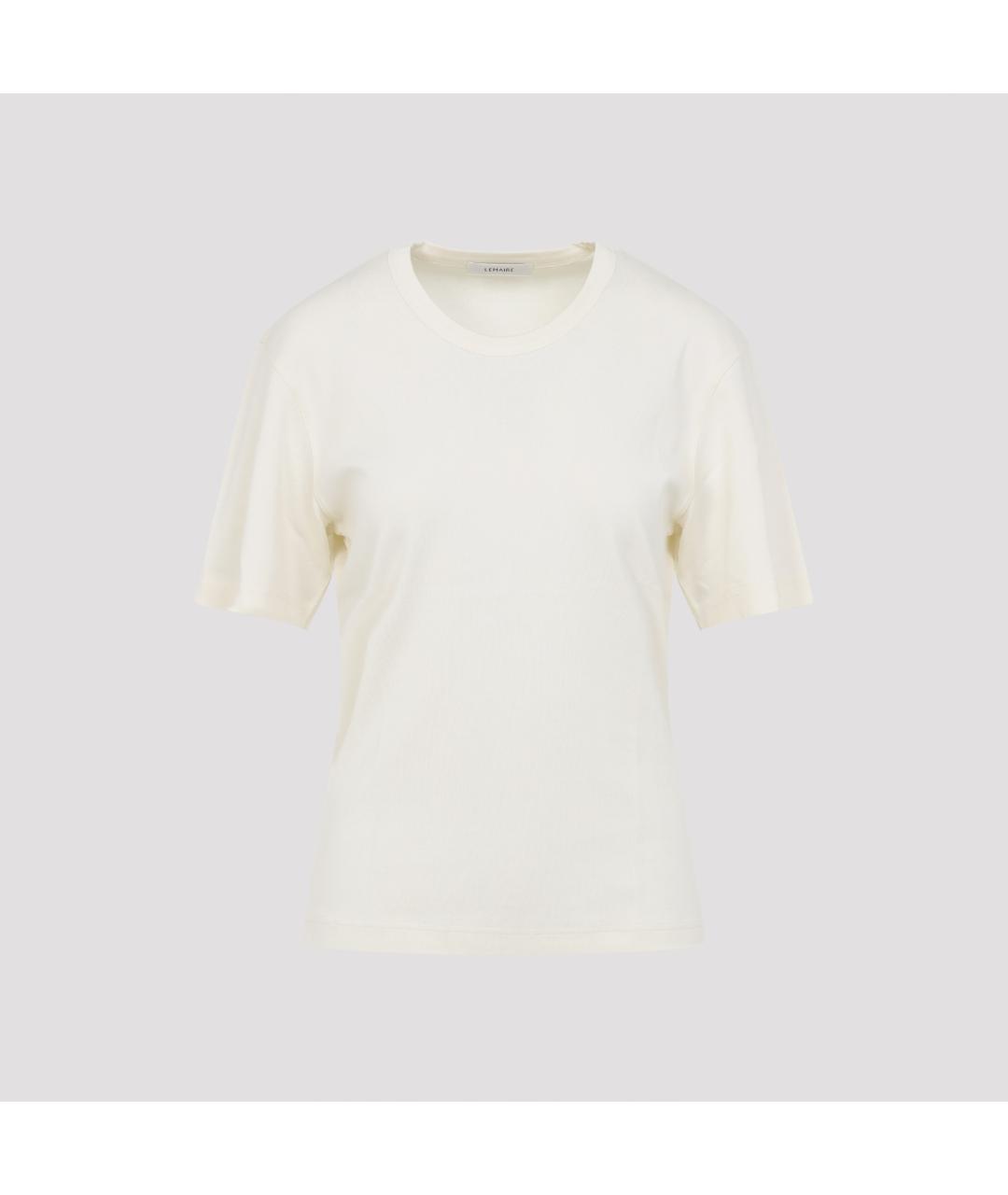 LEMAIRE Бежевая хлопковая футболка, фото 3