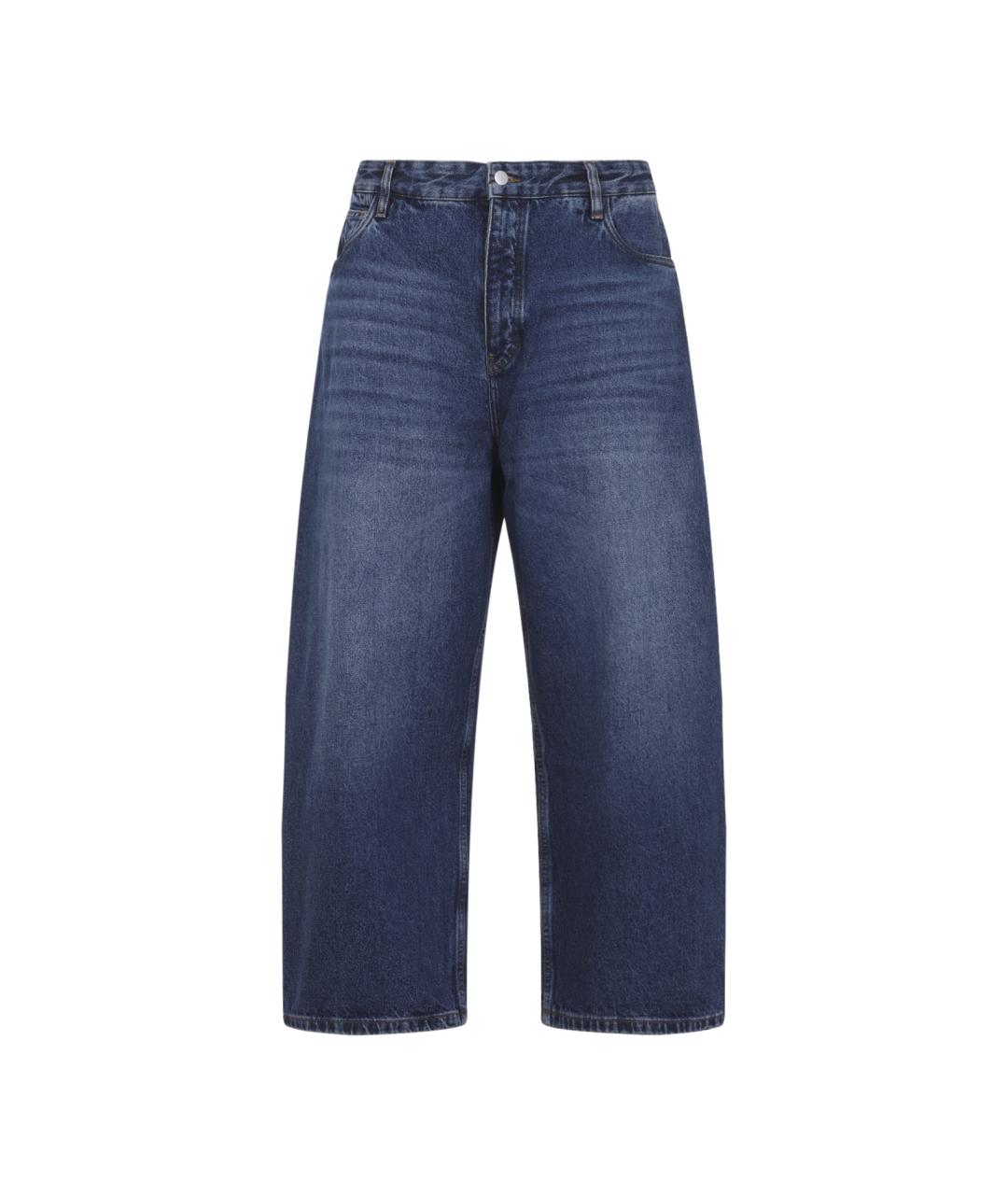 STUDIO NICHOLSON Синие хлопковые прямые джинсы, фото 1