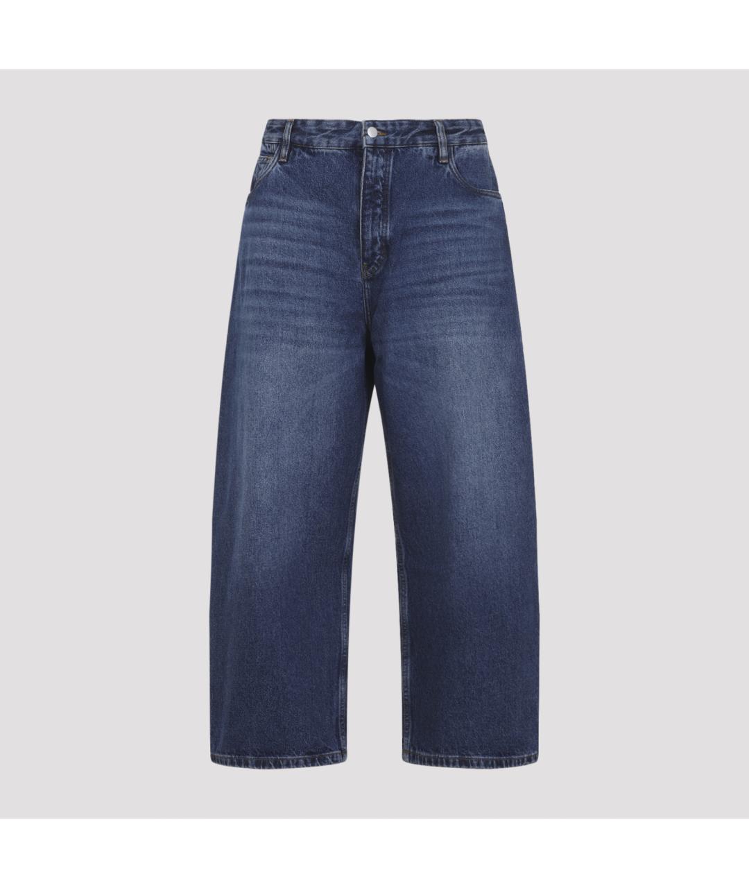 STUDIO NICHOLSON Синие хлопковые прямые джинсы, фото 3