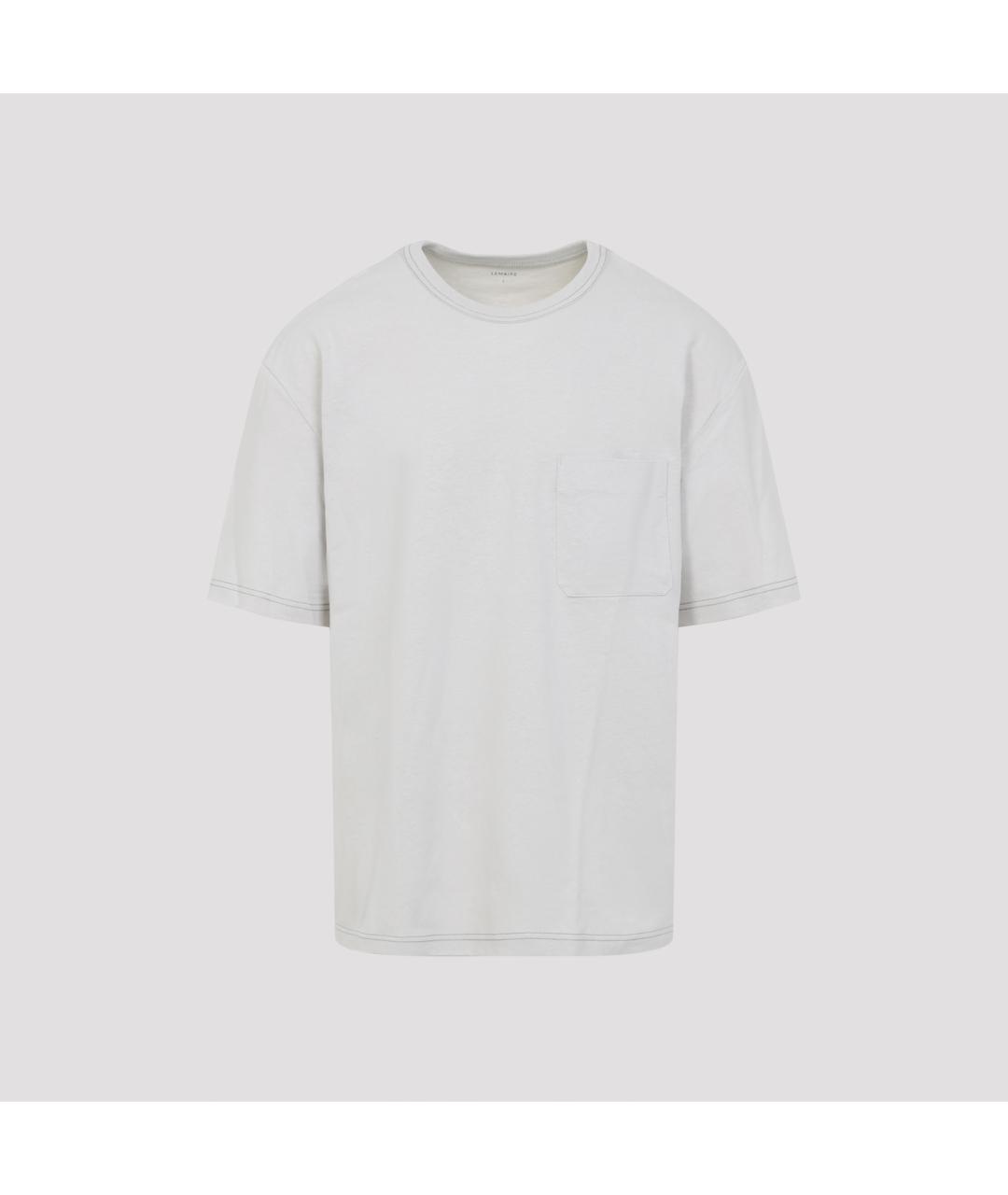 LEMAIRE Серая хлопковая футболка, фото 2
