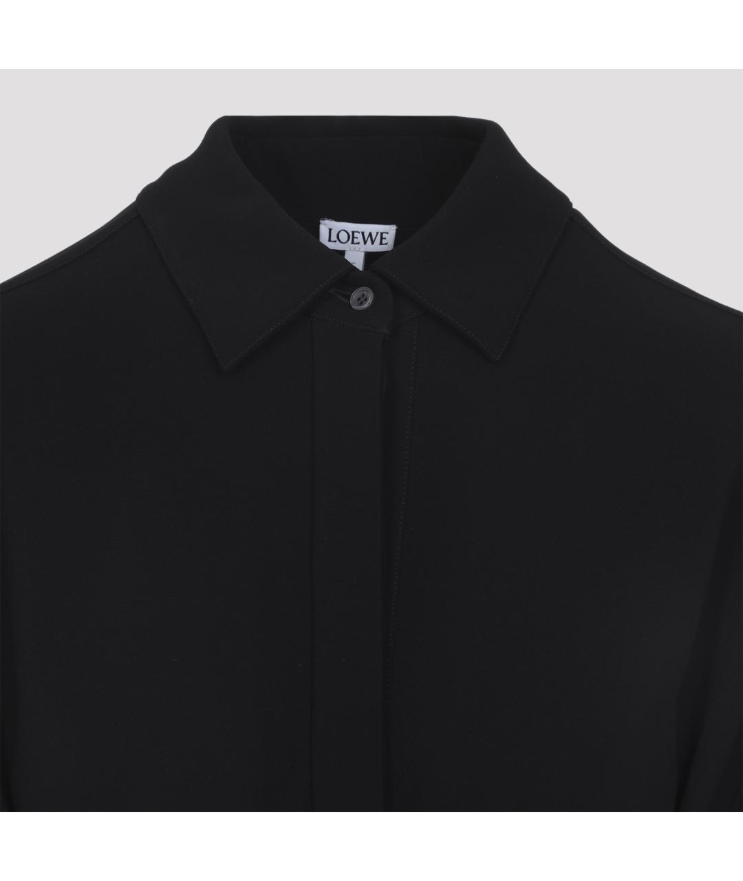 LOEWE Черное вискозное повседневное платье, фото 5