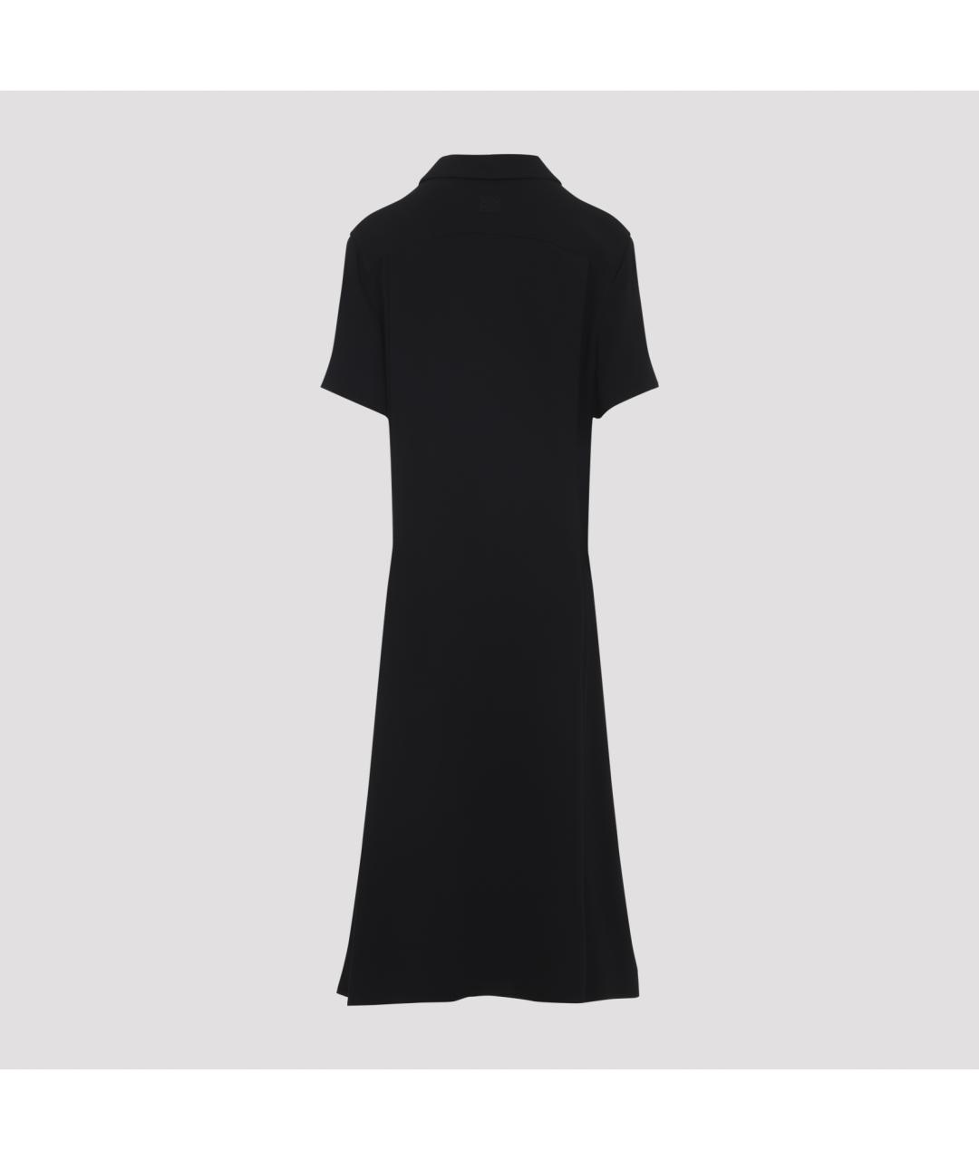 LOEWE Черное вискозное повседневное платье, фото 4