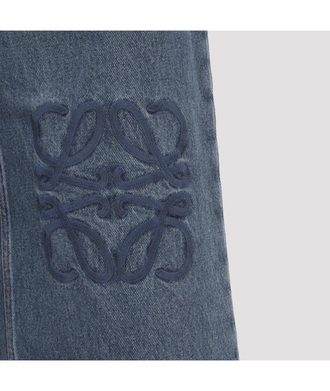 LOEWE Синие хлопковые прямые джинсы, фото 5
