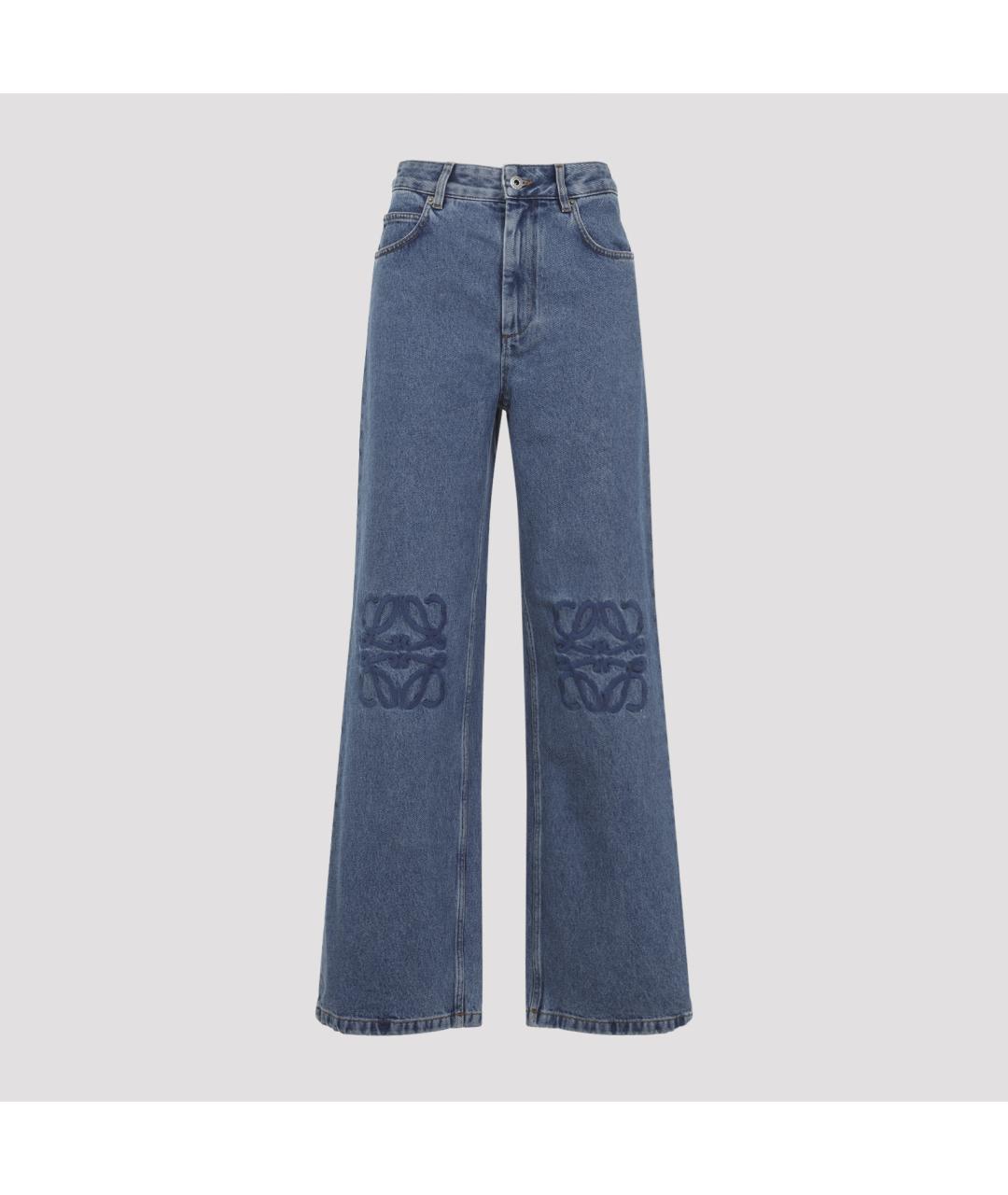 LOEWE Синие хлопковые прямые джинсы, фото 3
