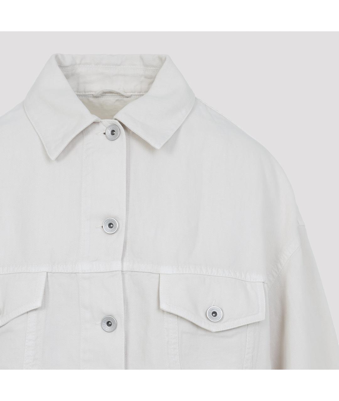 BRUNELLO CUCINELLI Белая хлопковая куртка, фото 5