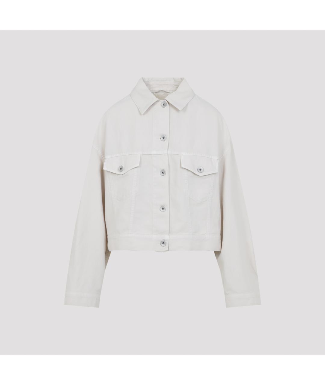 BRUNELLO CUCINELLI Белая хлопковая куртка, фото 3