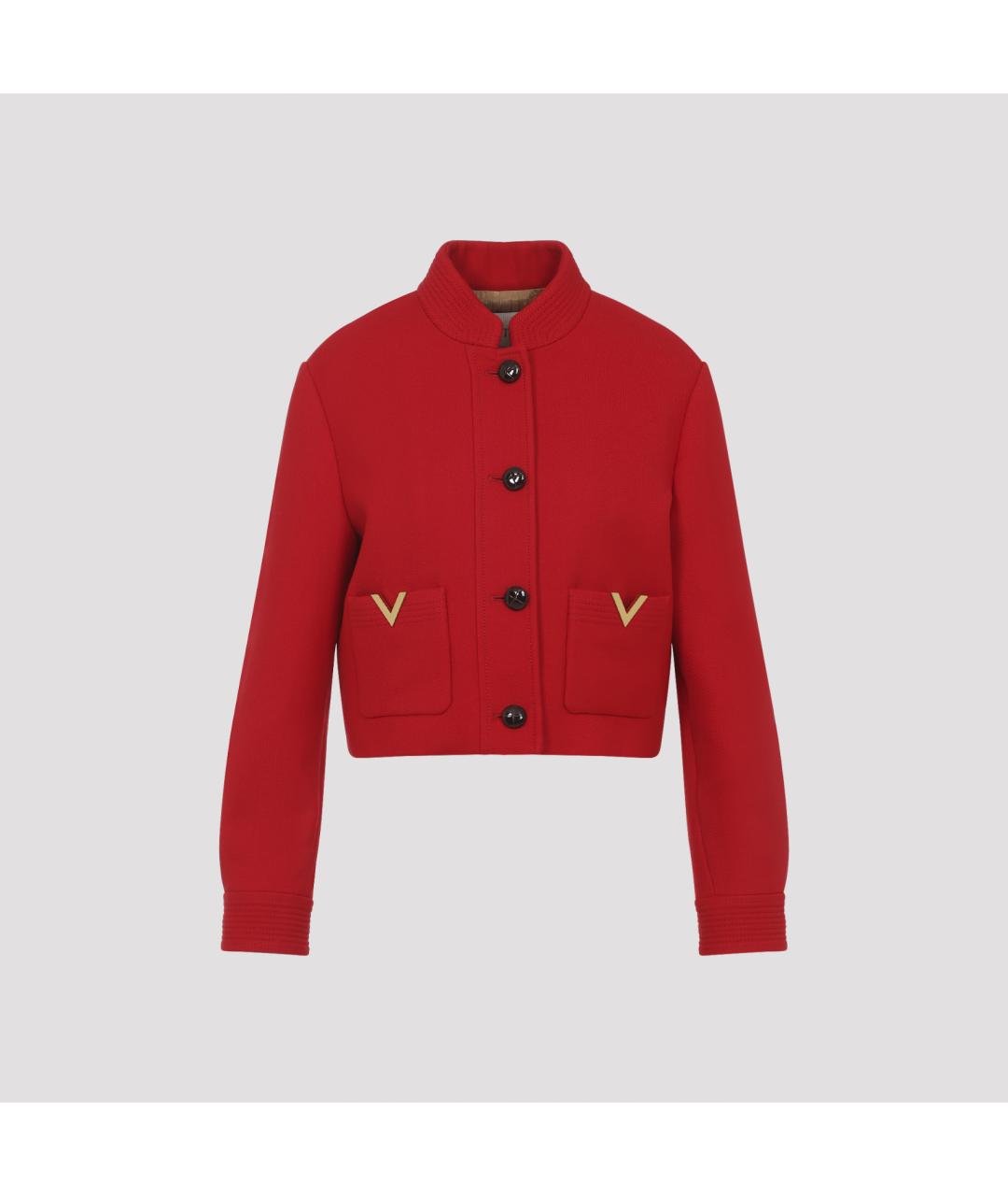 VALENTINO Красная шерстяная куртка, фото 3