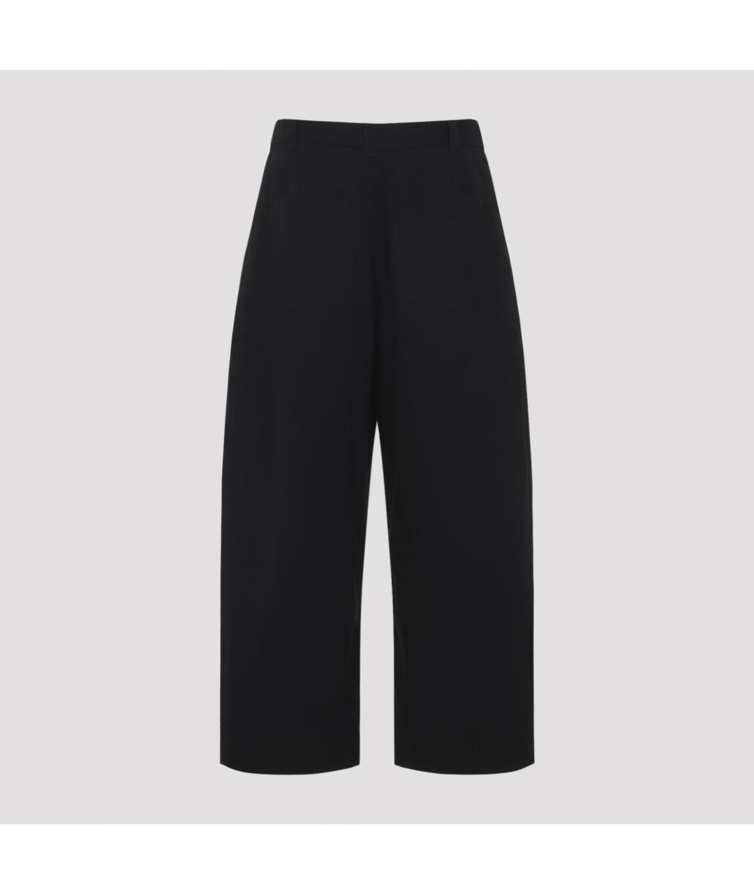 STUDIO NICHOLSON Черные хлопковые повседневные брюки, фото 4