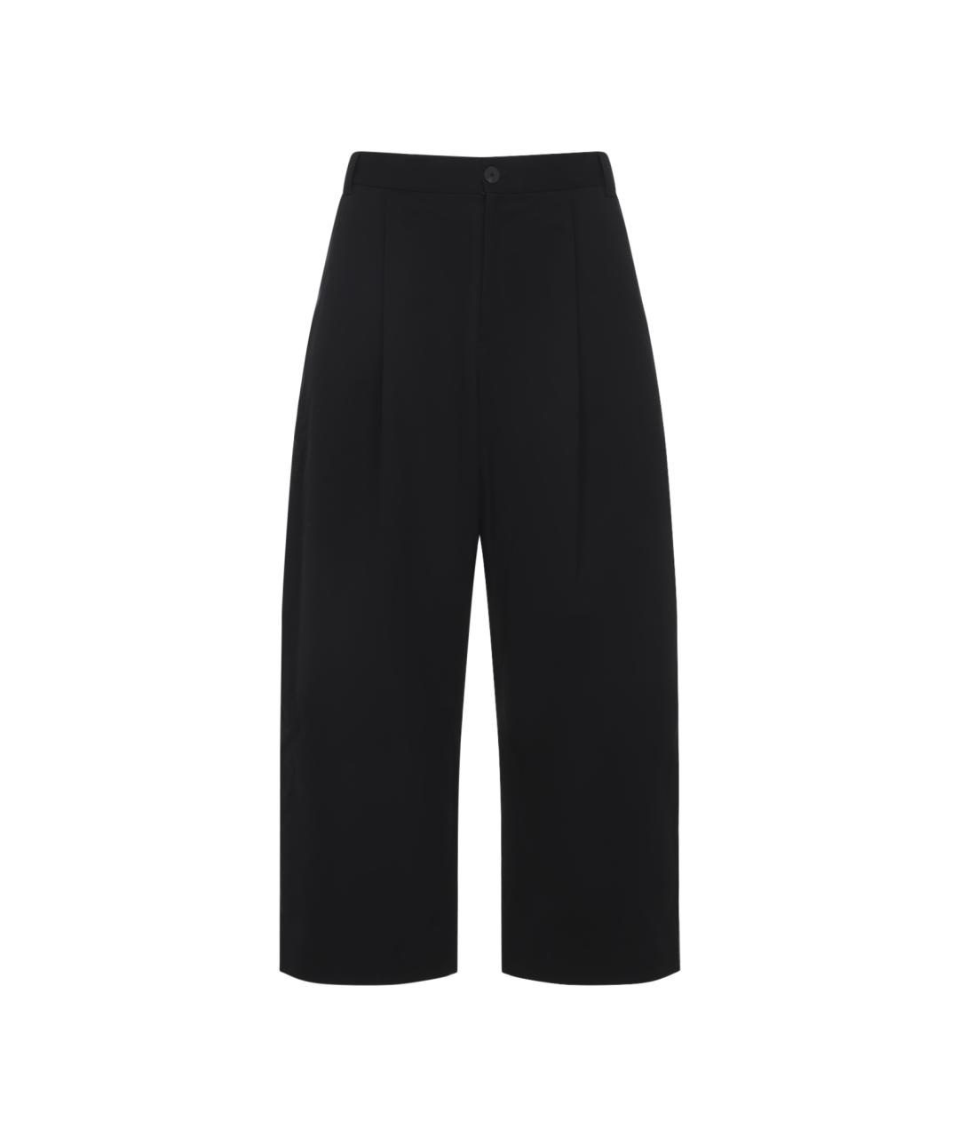 STUDIO NICHOLSON Черные хлопковые повседневные брюки, фото 1