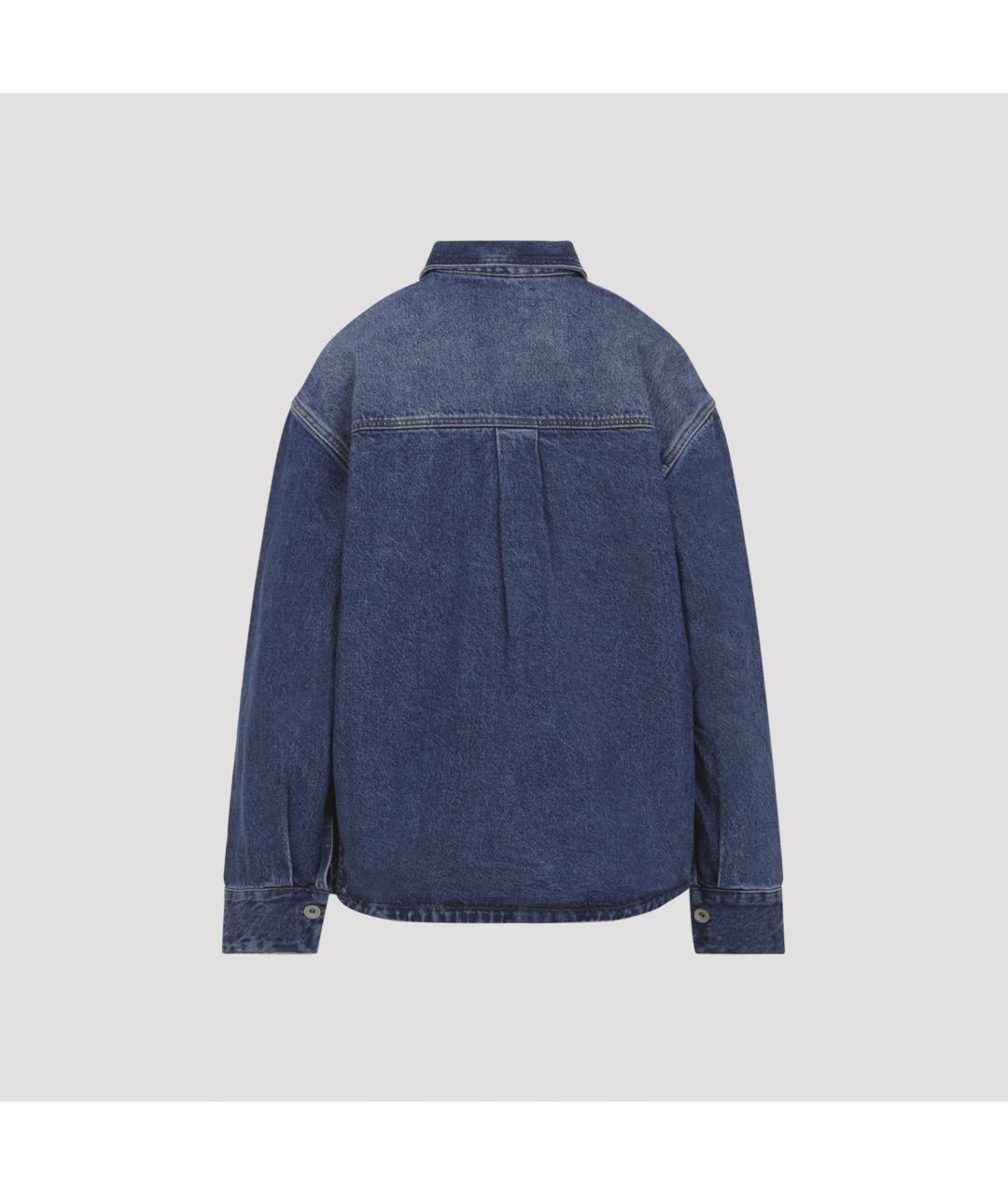 STUDIO NICHOLSON Синяя хлопковая рубашка, фото 4