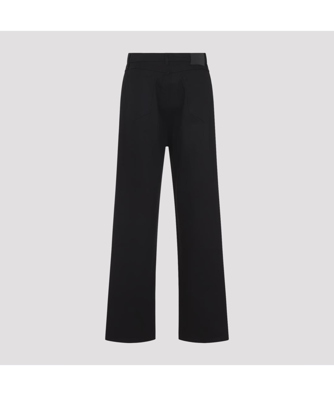 STUDIO NICHOLSON Черные хлопко-полиэстеровые прямые джинсы, фото 4