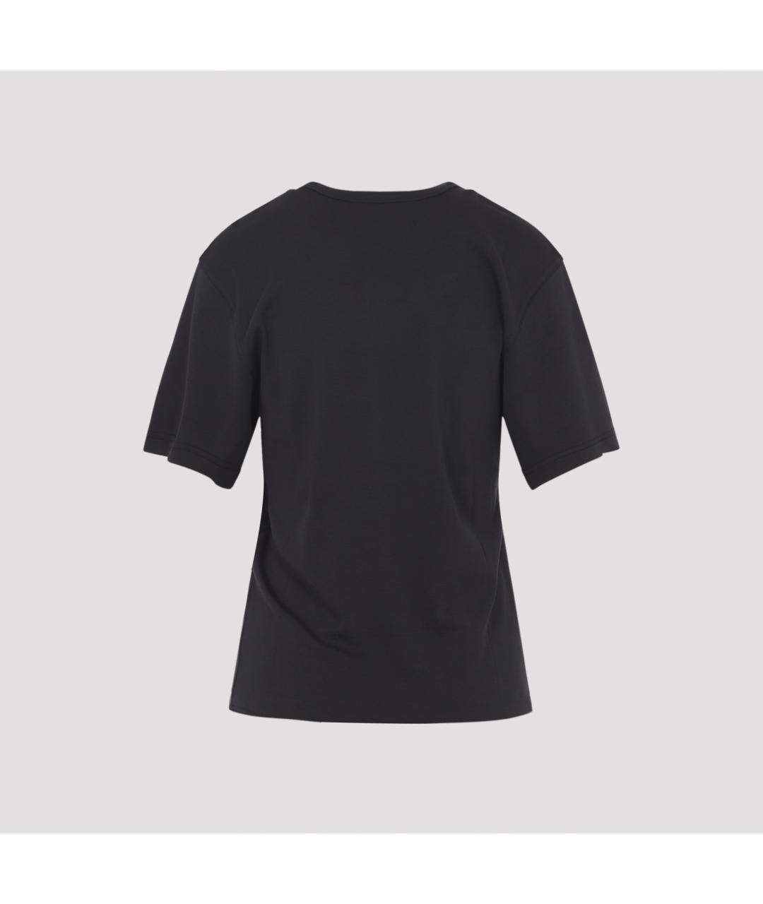 LEMAIRE Черная хлопковая футболка, фото 4