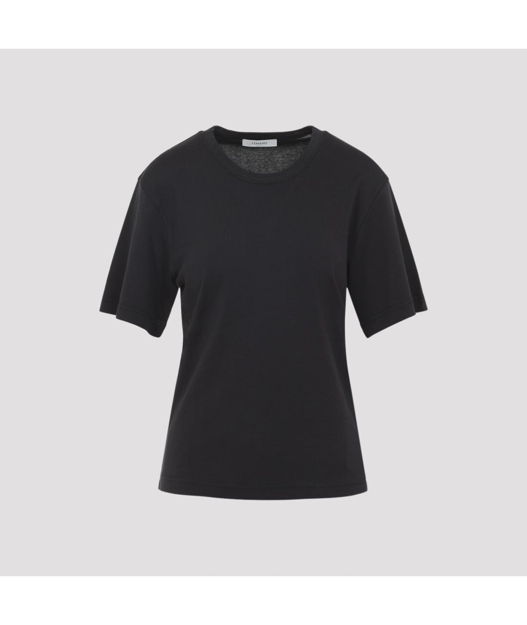 LEMAIRE Черная хлопковая футболка, фото 2