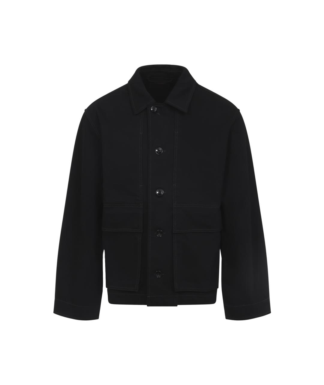 LEMAIRE Черный хлопковый пиджак, фото 1