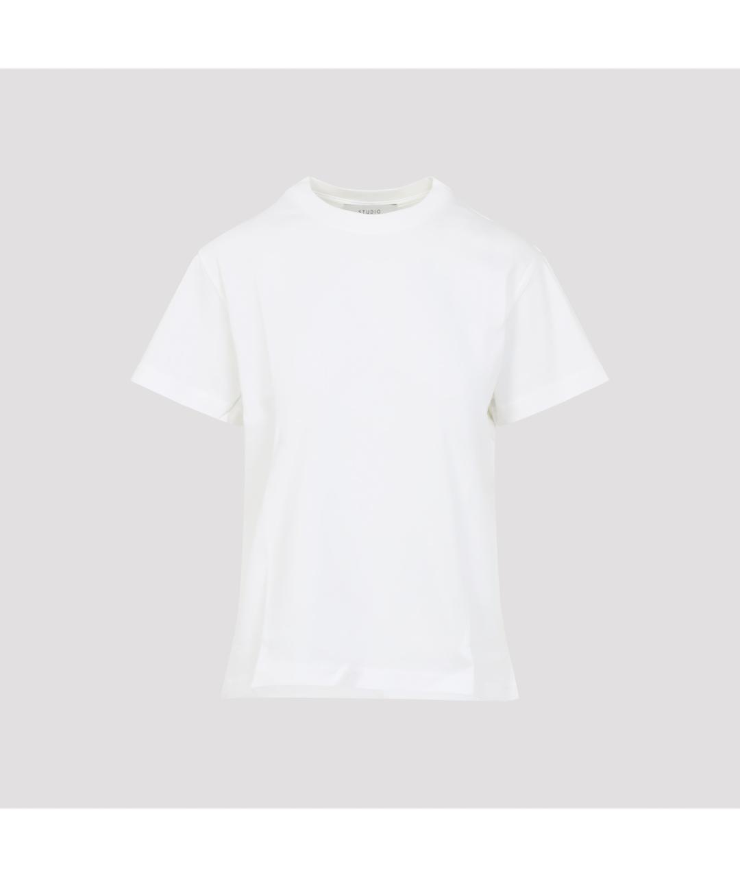 STUDIO NICHOLSON Белая хлопковая футболка, фото 3