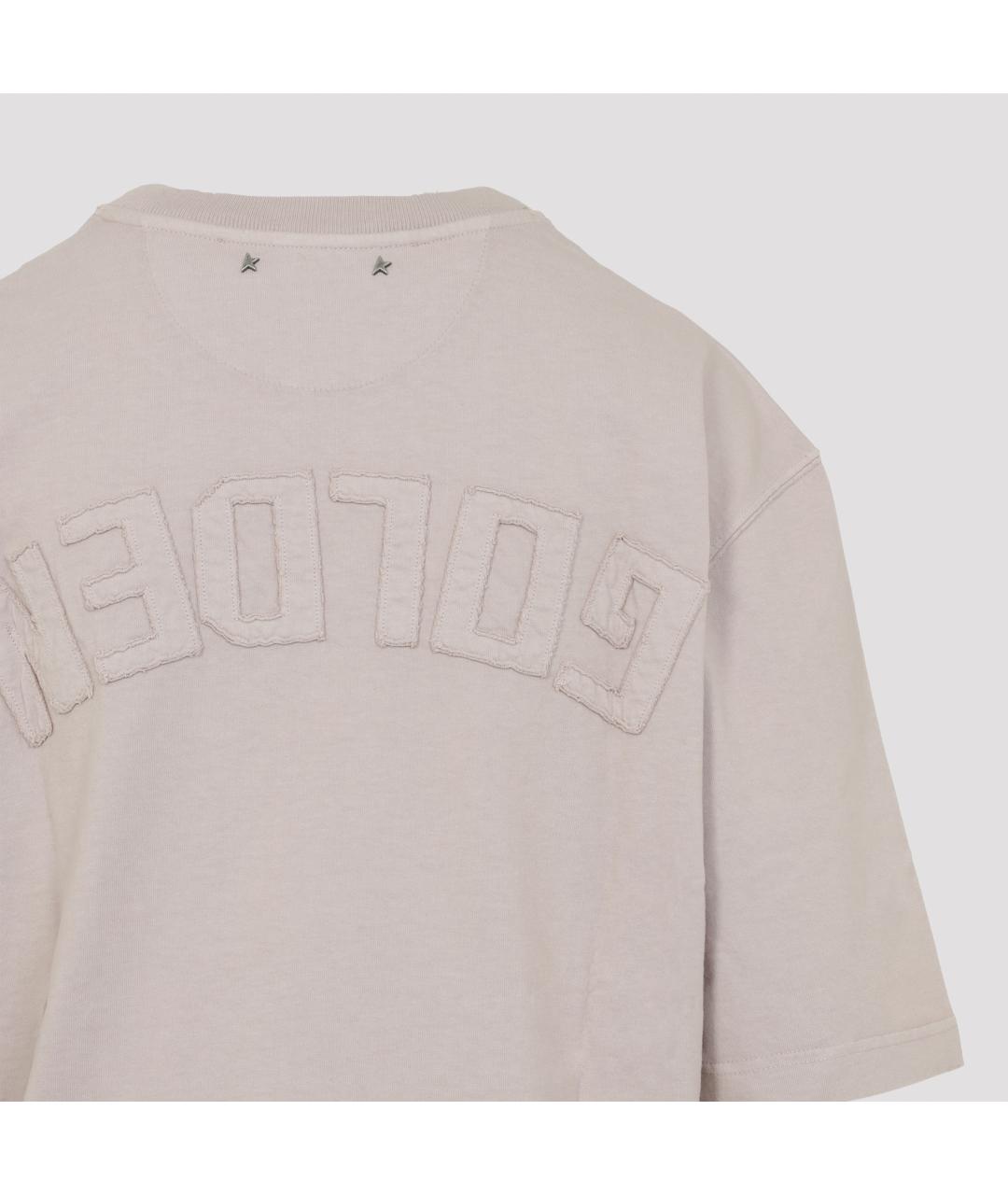 GOLDEN GOOSE DELUXE BRAND Серая хлопковая футболка, фото 5