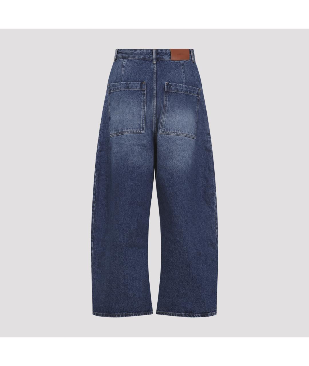 STUDIO NICHOLSON Синие хлопковые прямые джинсы, фото 4