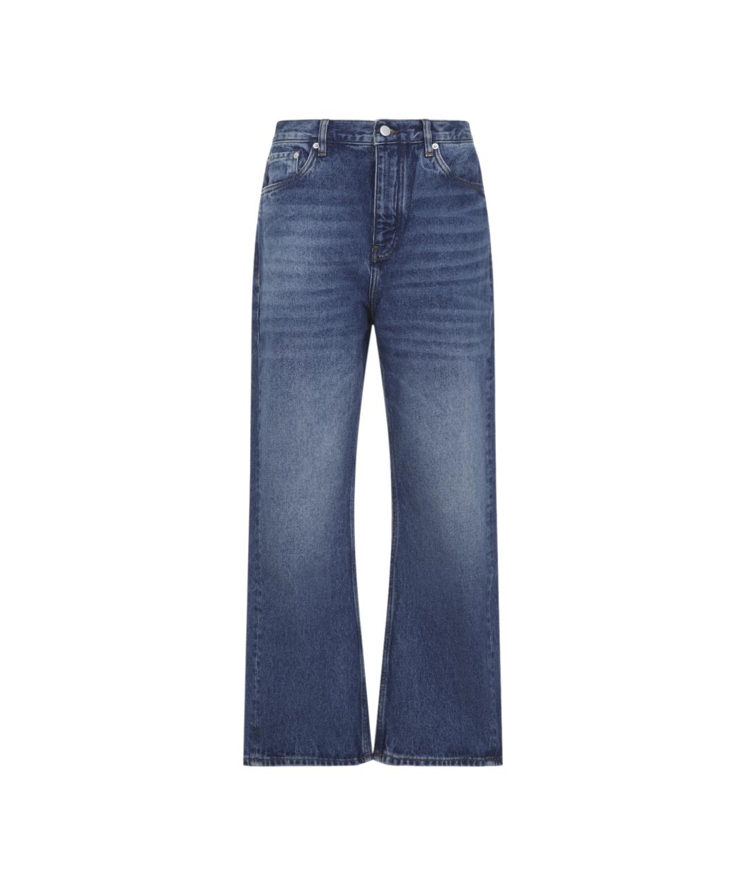 STUDIO NICHOLSON Синие хлопковые прямые джинсы, фото 1