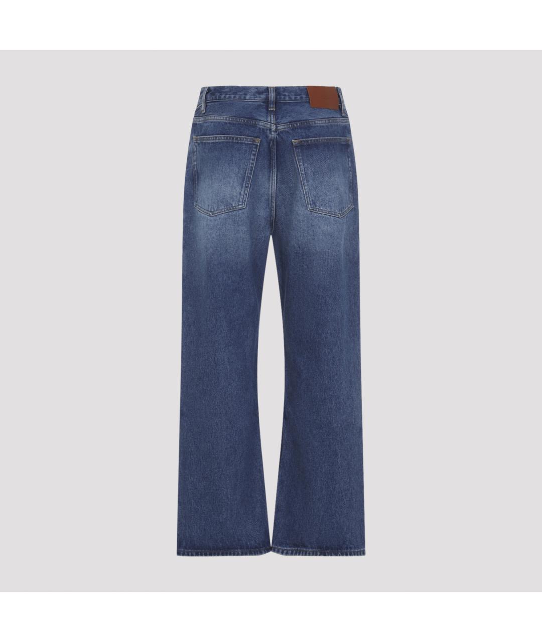 STUDIO NICHOLSON Синие хлопковые прямые джинсы, фото 4
