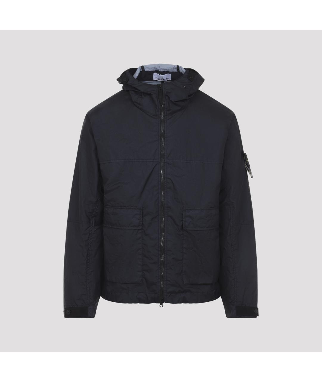 STONE ISLAND Темно-синяя полиамидовая парка, фото 2