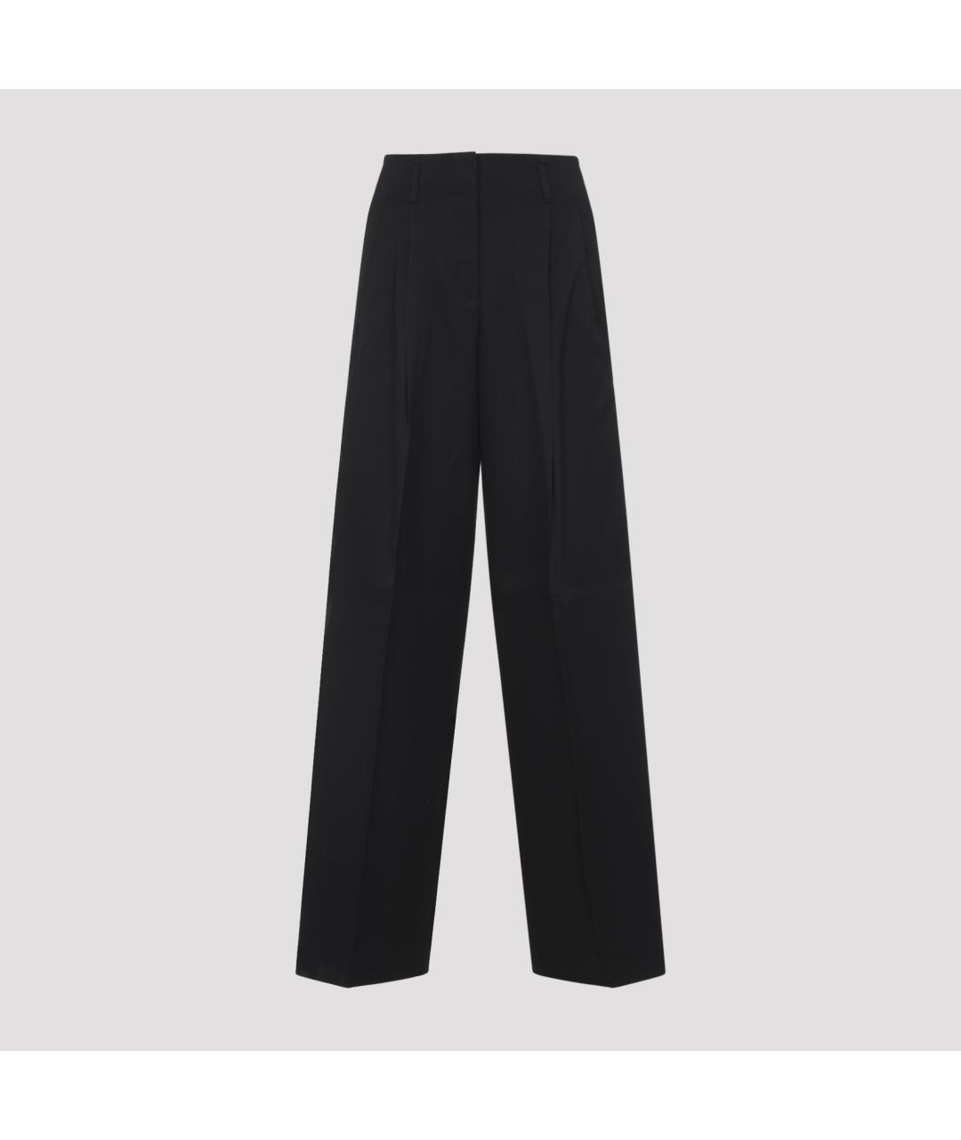 GOLDEN GOOSE DELUXE BRAND Черные шерстяные прямые брюки, фото 3