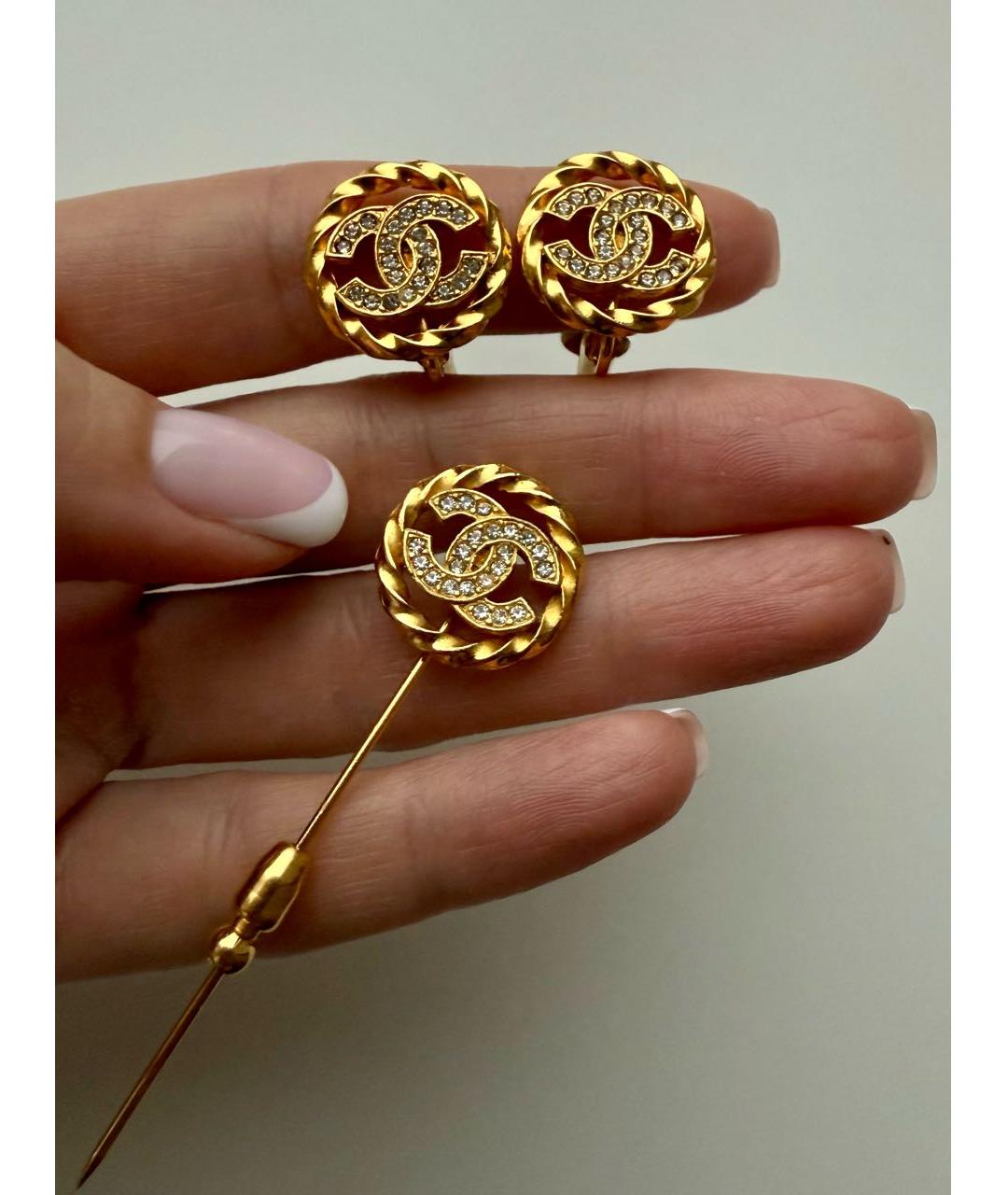 CHANEL Золотой металлический комплект, фото 3