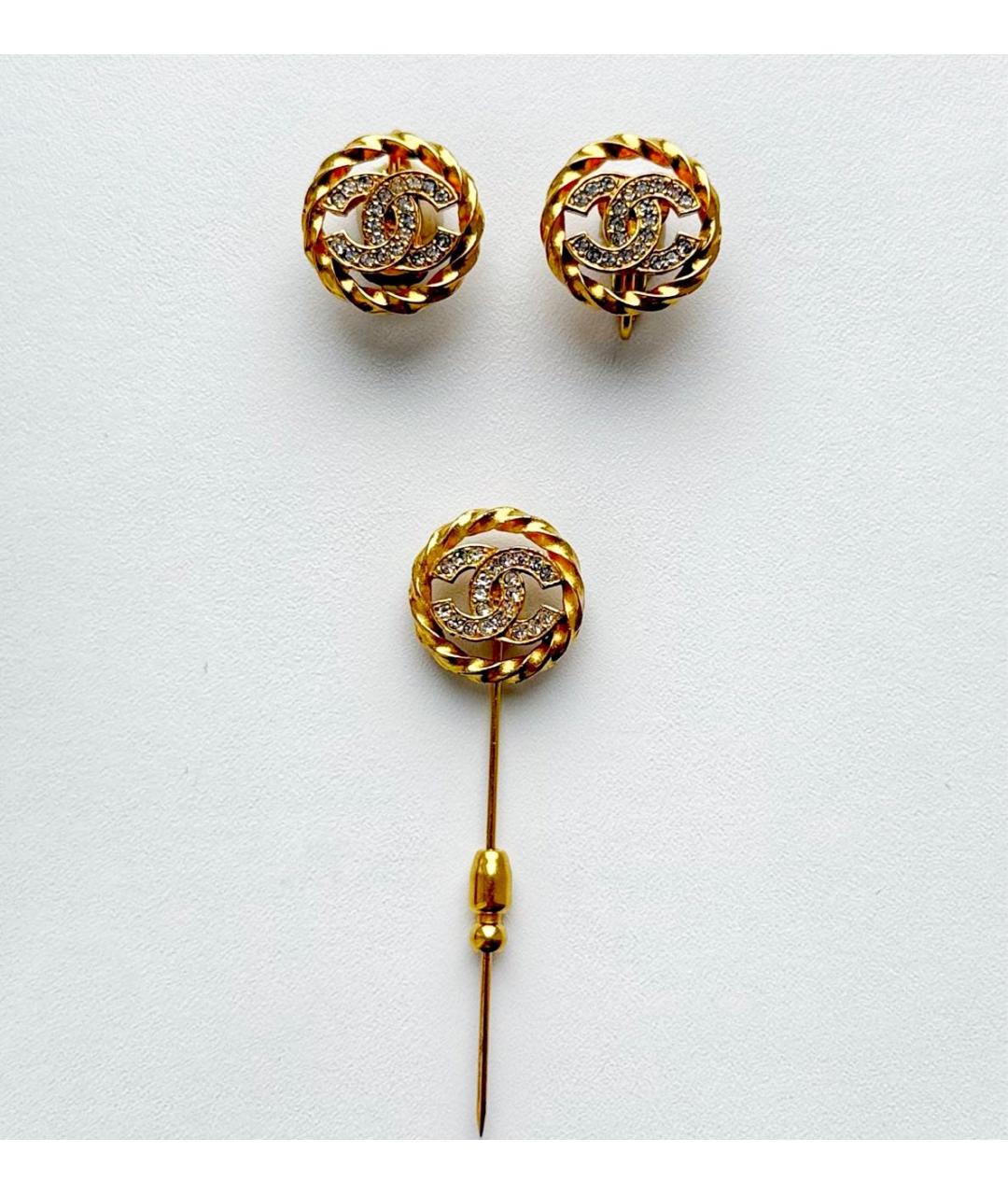CHANEL Золотой металлический комплект, фото 7