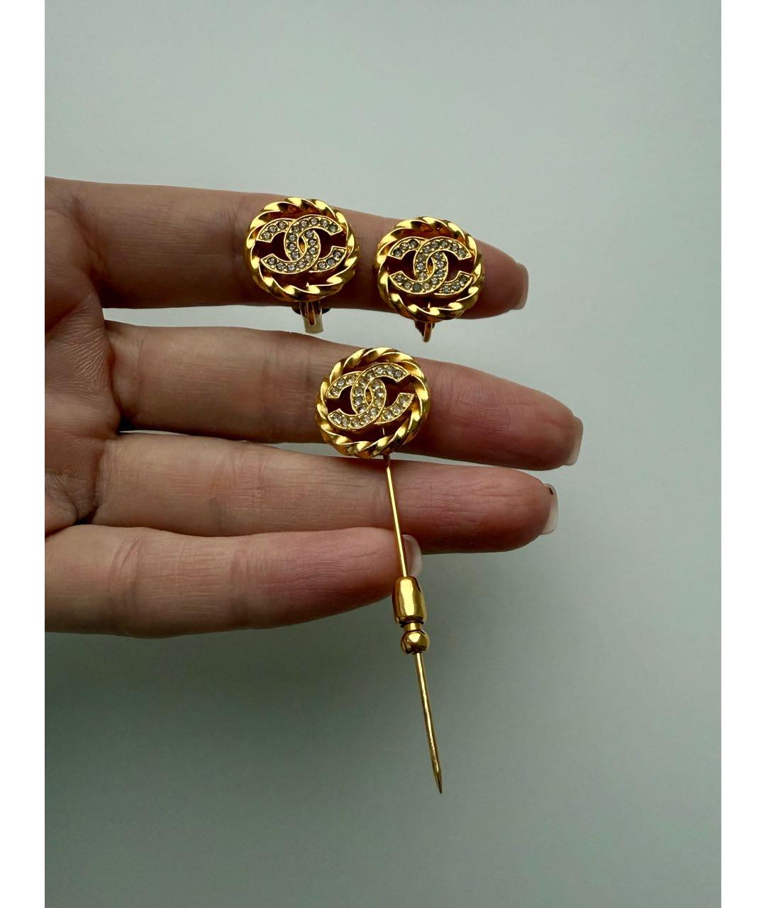 CHANEL Золотой металлический комплект, фото 2